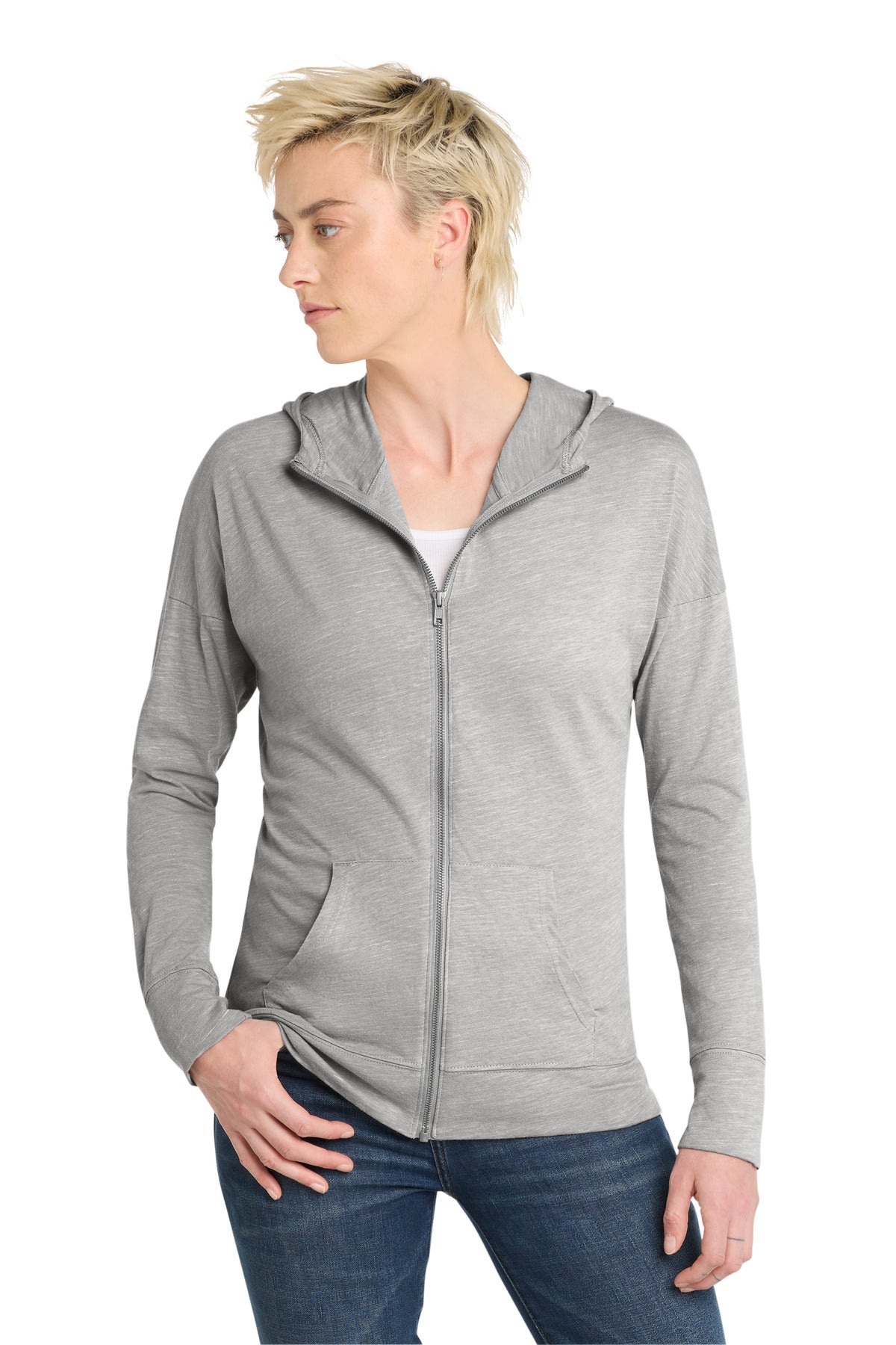 District ?? Women's Medal Full-Zip Hoodie. DT665