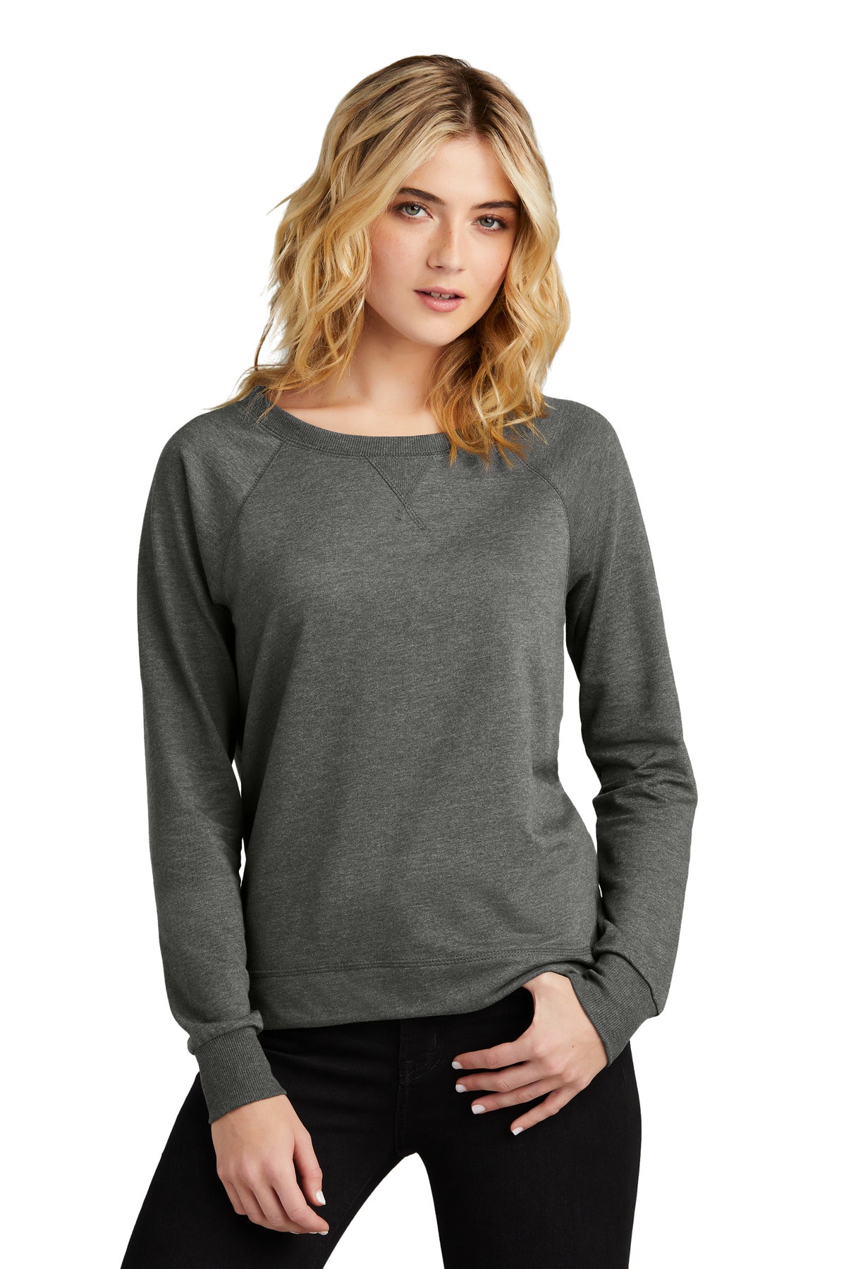 District?? Women's Featherweight French TerryŸ?? Long Sleeve Crewneck DT672