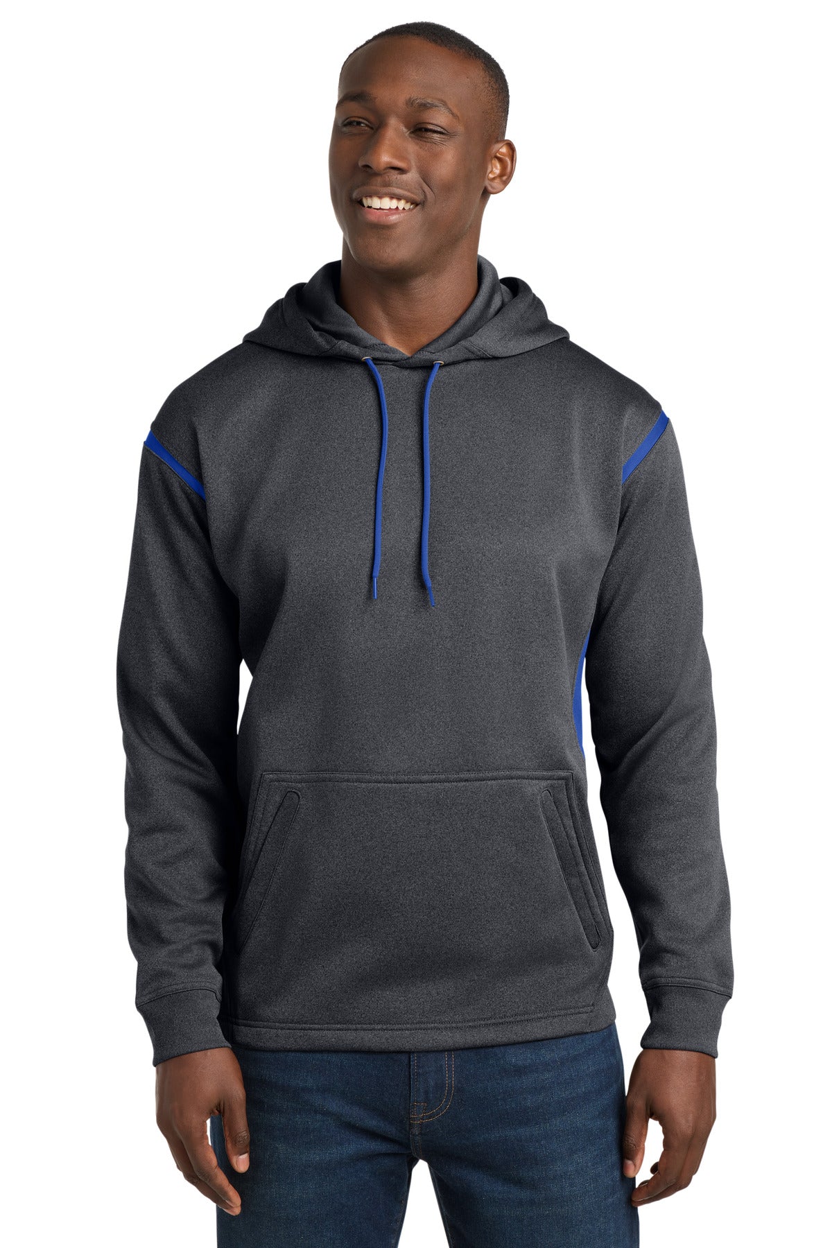 Sport-Tek® Tech Fleece Colorblock Hooded Sweatshirt. F246
