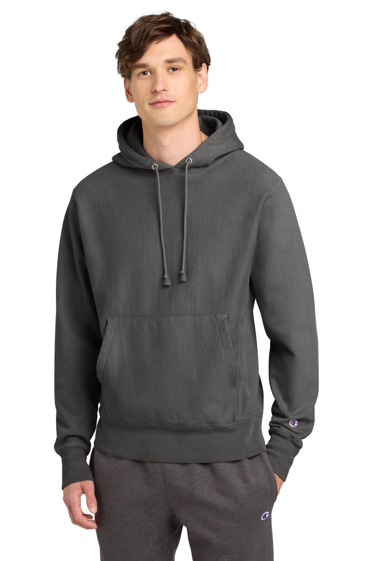 Champion ? Reverse Weave ? Garment-Dyed Hooded Sweatshirt. GDS101