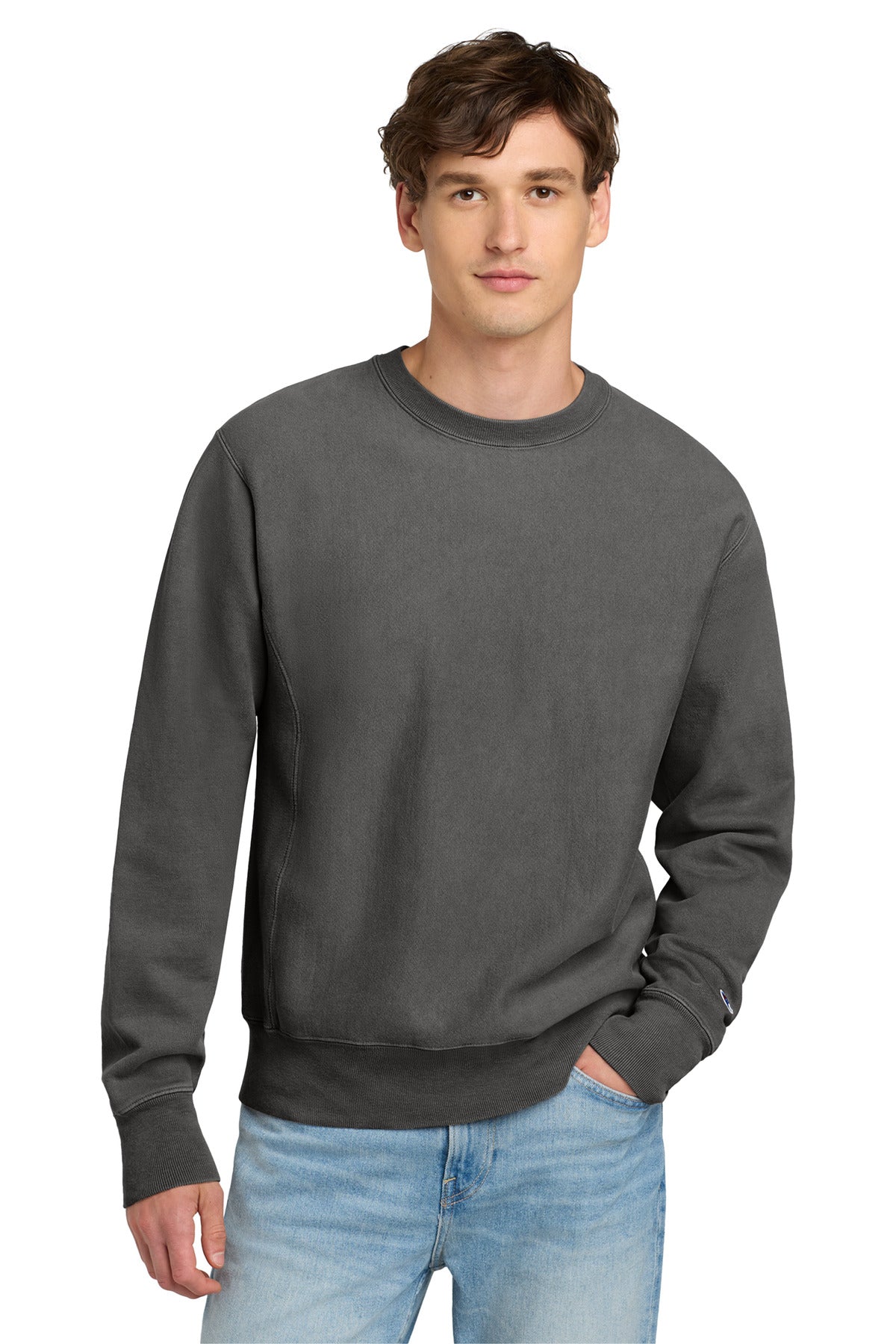 Champion ? Reverse Weave ? Garment-Dyed Crewneck Sweatshirt. GDS149