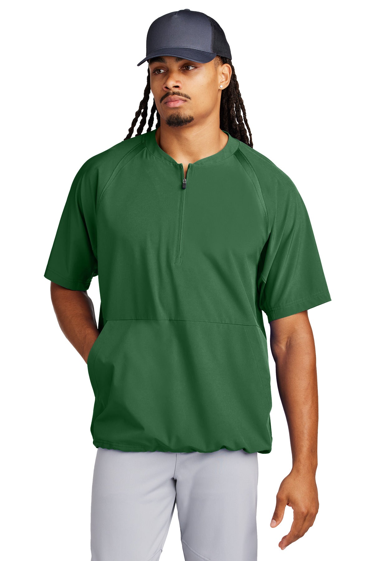 Sport-Tek?? Repeat 1/2-Zip Short Sleeve Jacket JST489