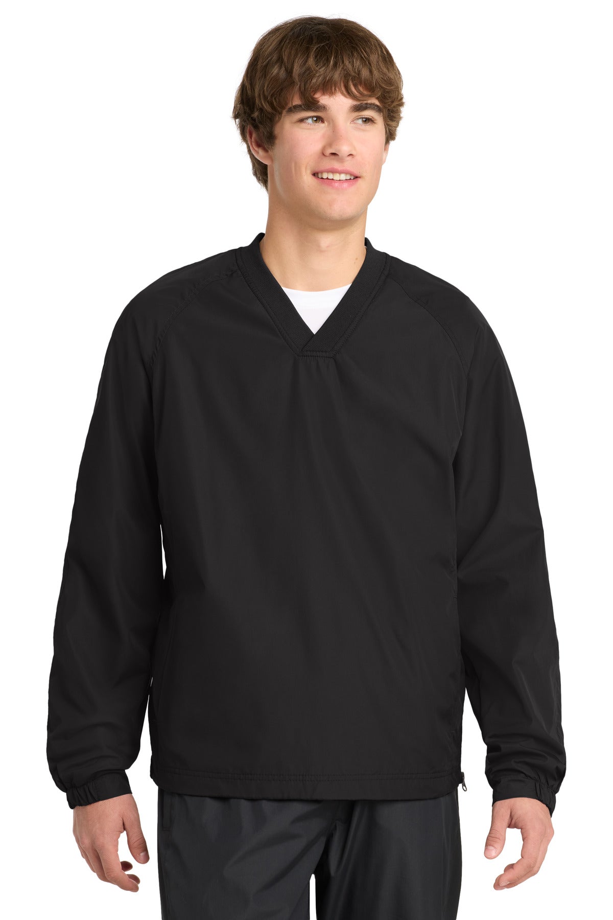 Sport-Tek?? V-Neck Raglan Wind Shirt. JST72