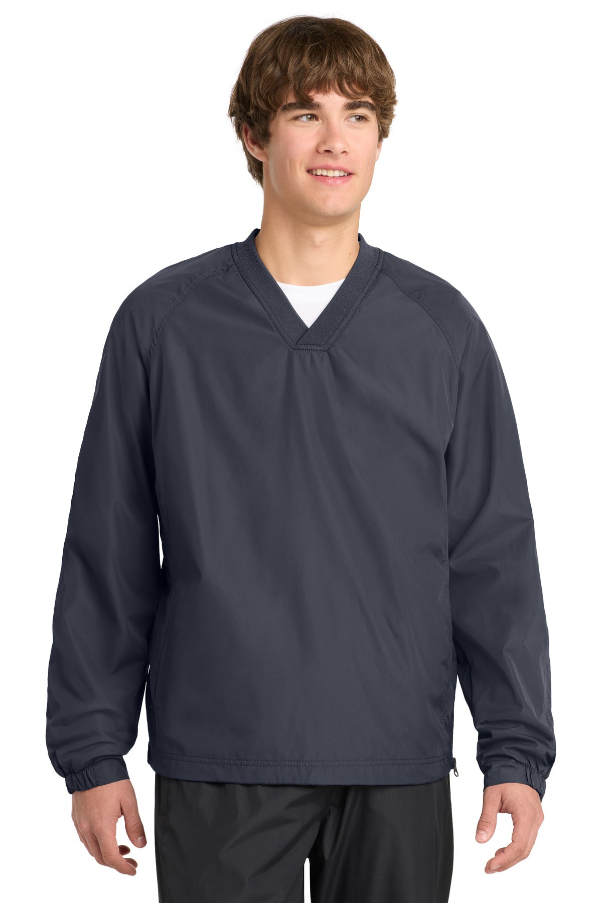 Sport-Tek?? V-Neck Raglan Wind Shirt. JST72