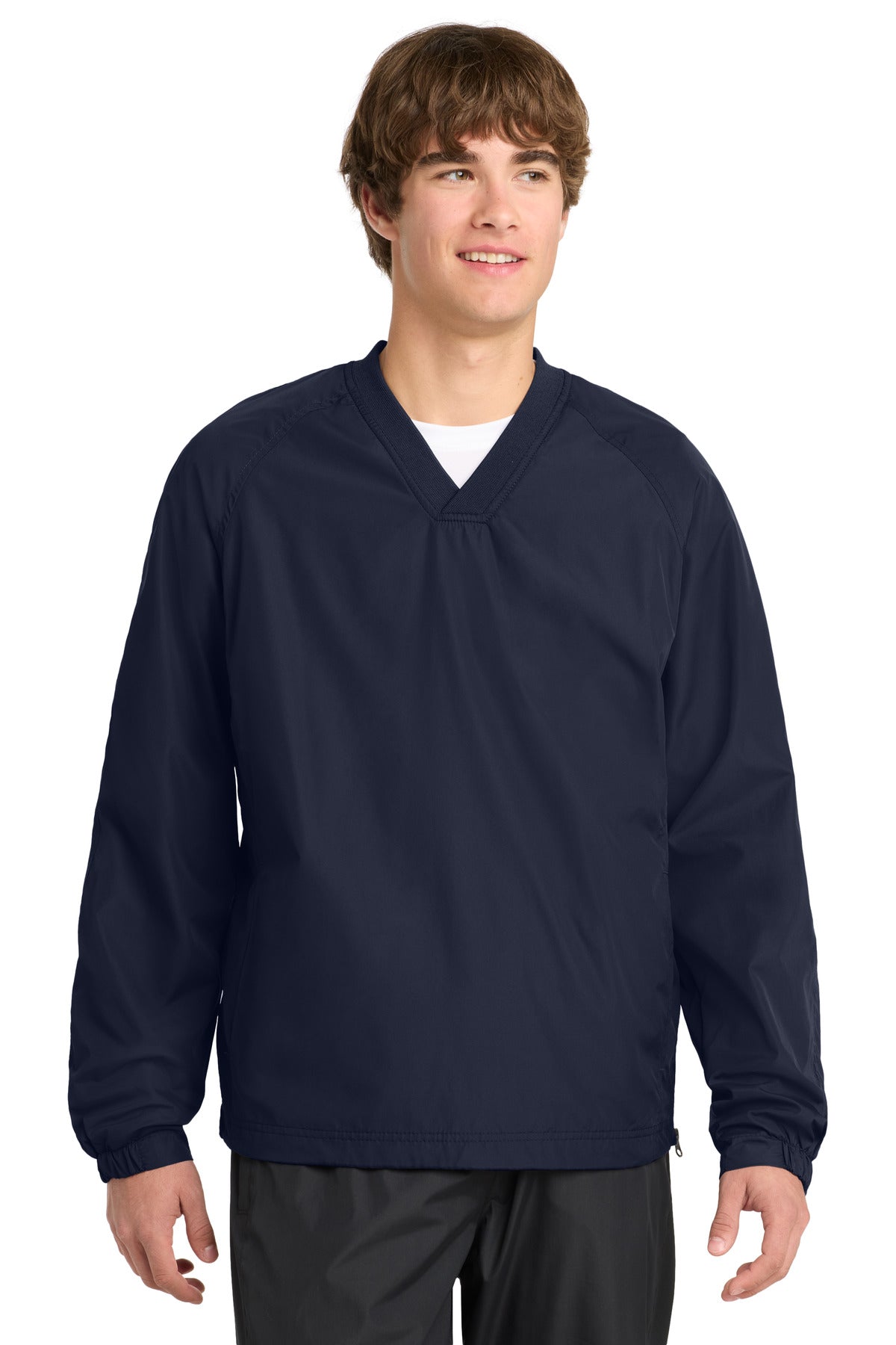 Sport-Tek?? V-Neck Raglan Wind Shirt. JST72