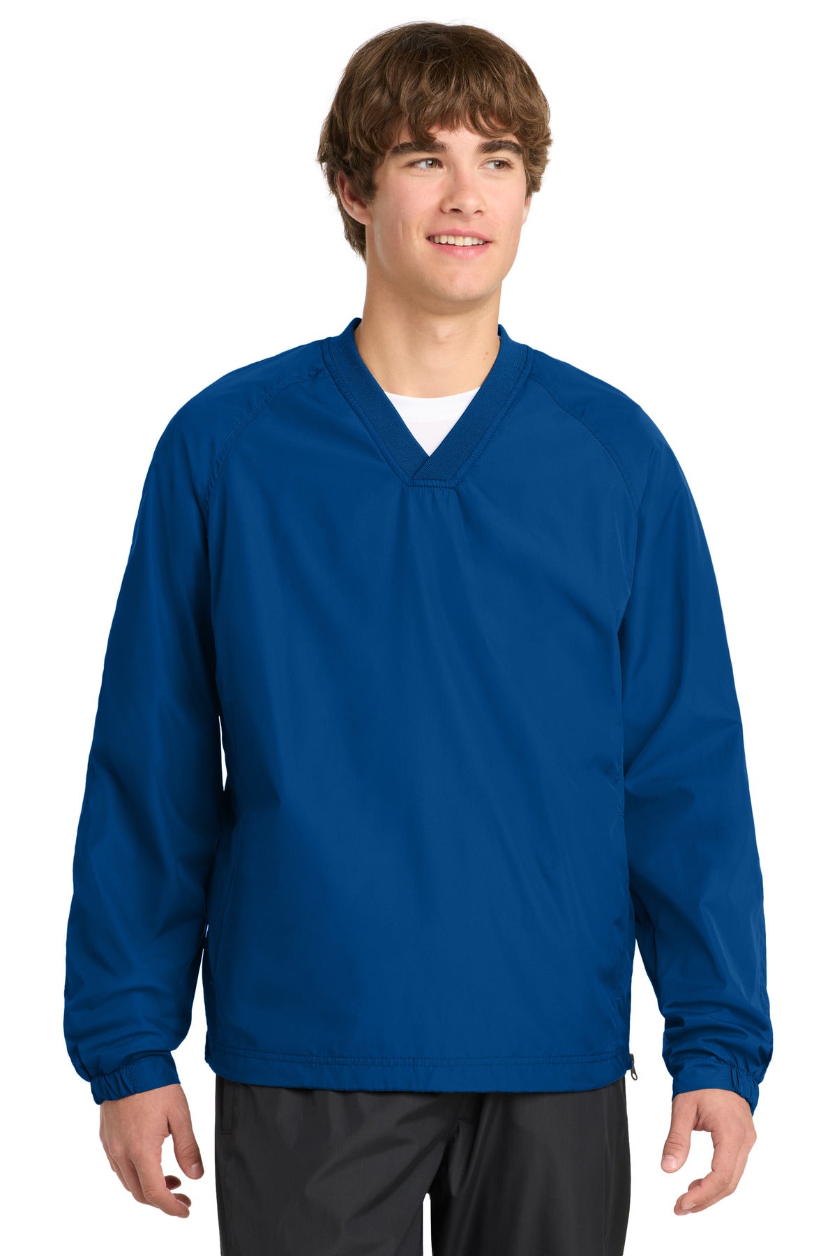 Sport-Tek?? V-Neck Raglan Wind Shirt. JST72