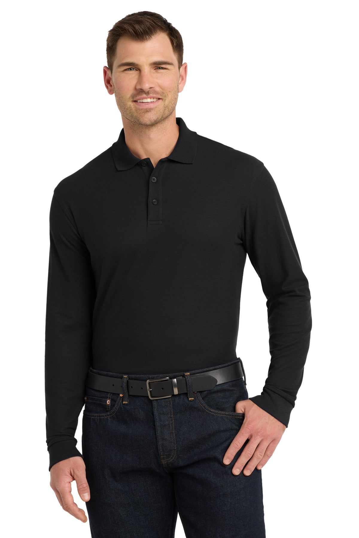 Port Authority?? Long Sleeve Core Classic Pique Polo. K100LS