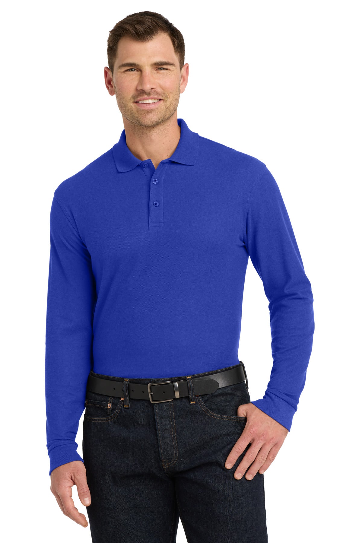 Port Authority?? Long Sleeve Core Classic Pique Polo. K100LS