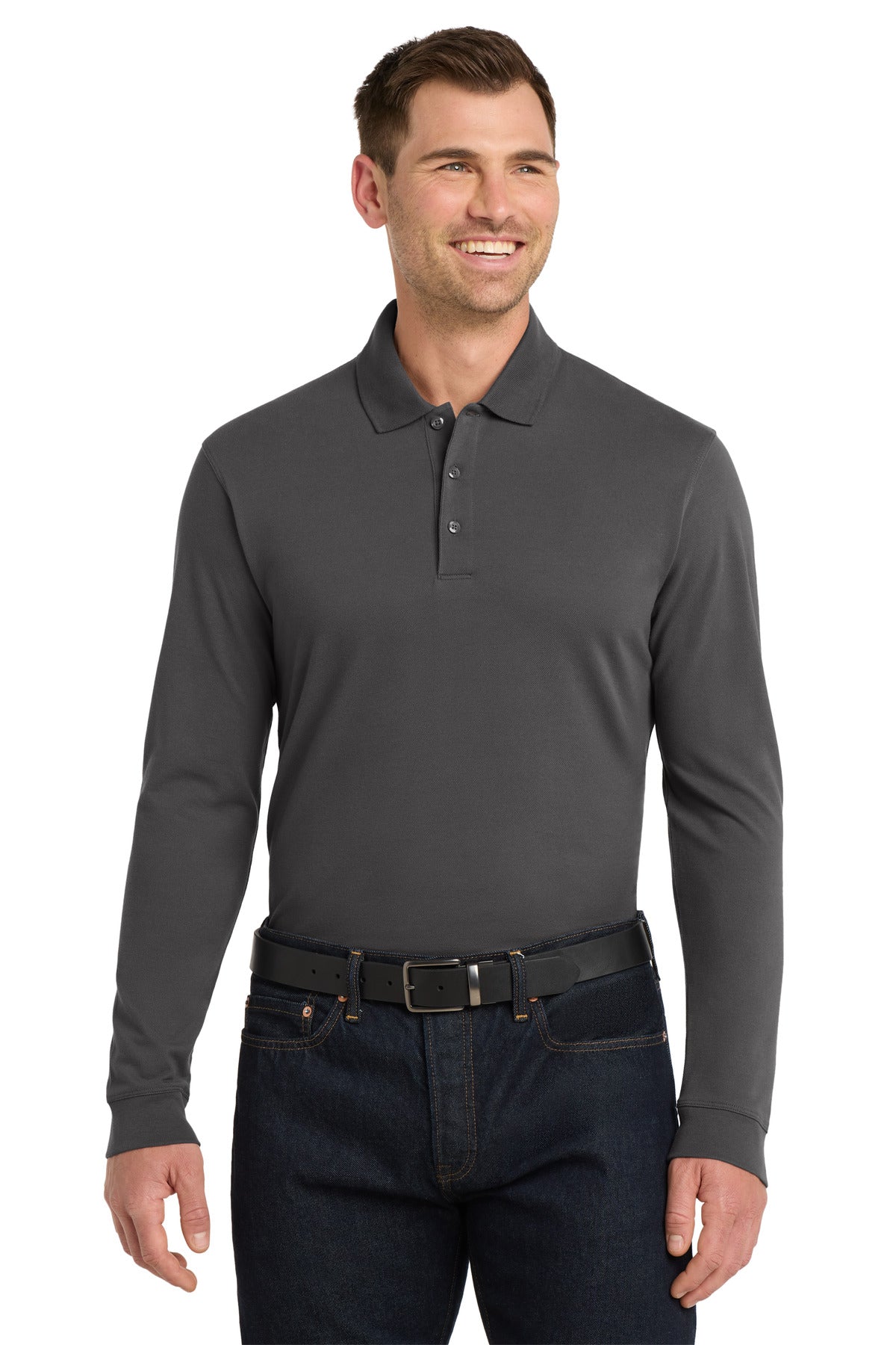 Port Authority?? EZCotton?? Long Sleeve Polo. K8000LS