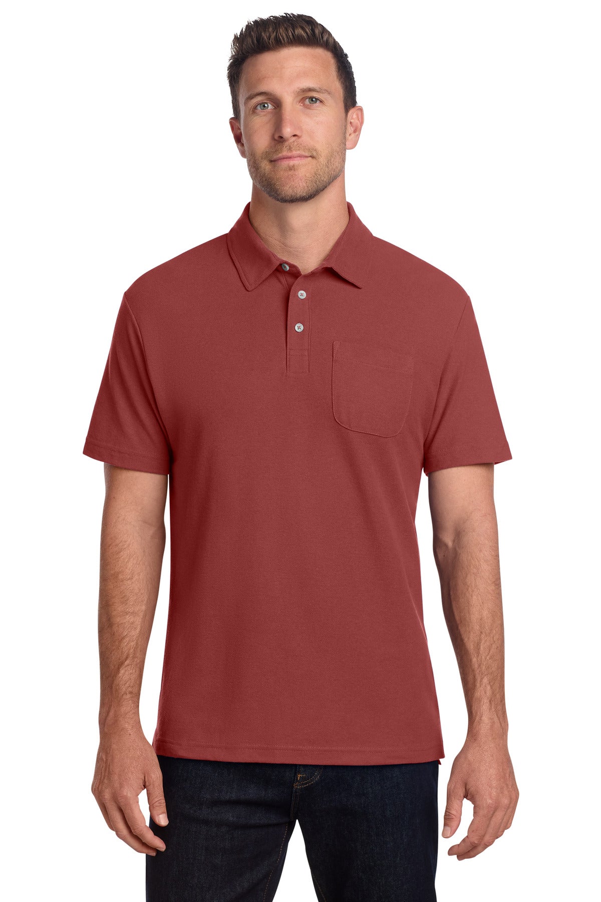 Port Authority® C-FREE® Cotton Blend Pique Pocket Polo K868
