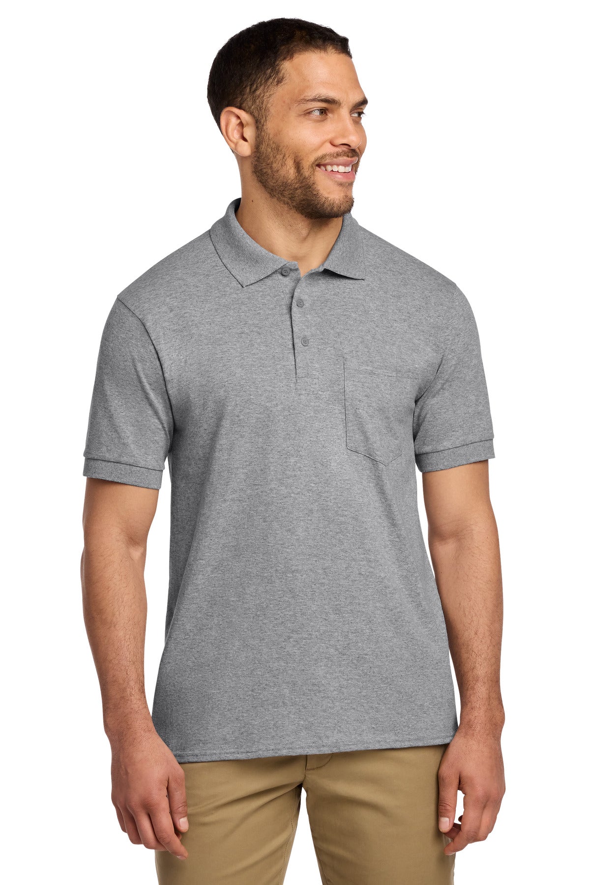 Port & CoŸ?? Core Blend Jersey Knit Pocket Polo. KP55P