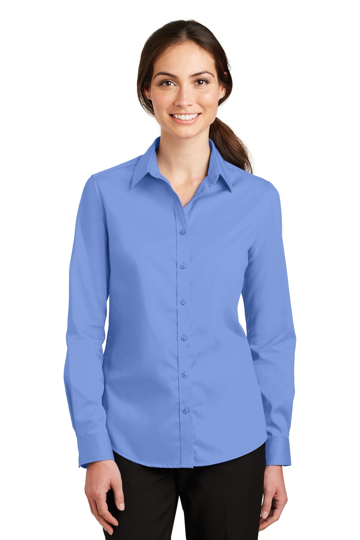 Port AuthorityÂ® Women's SuperProâ„¢ Twill Shirt. L663