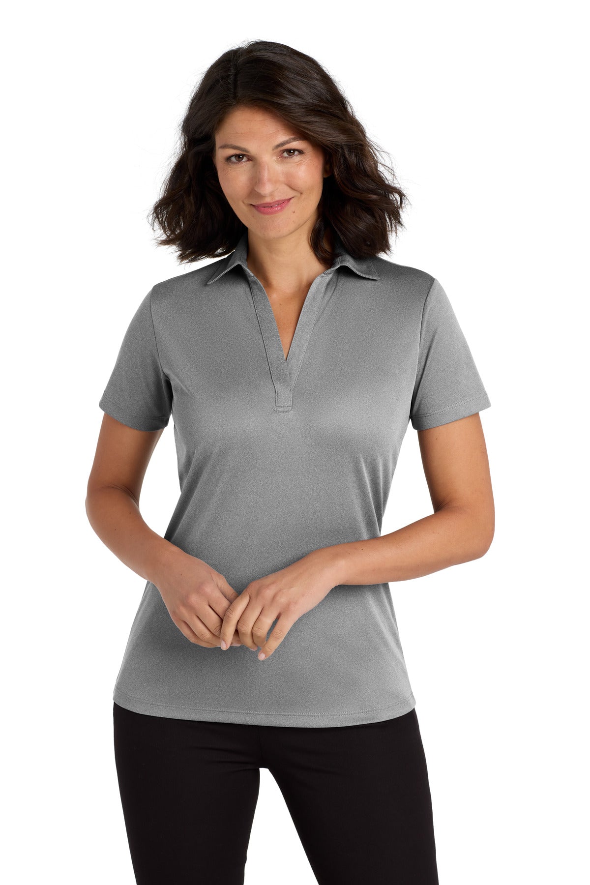 Port Authority Â® Women's Heathered Silk Touch â„¢ Performance Polo. LK542