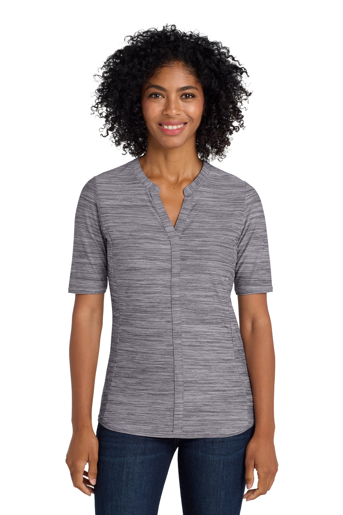Port Authority Â® Women's Stretch Heather Open Neck Top  LK583