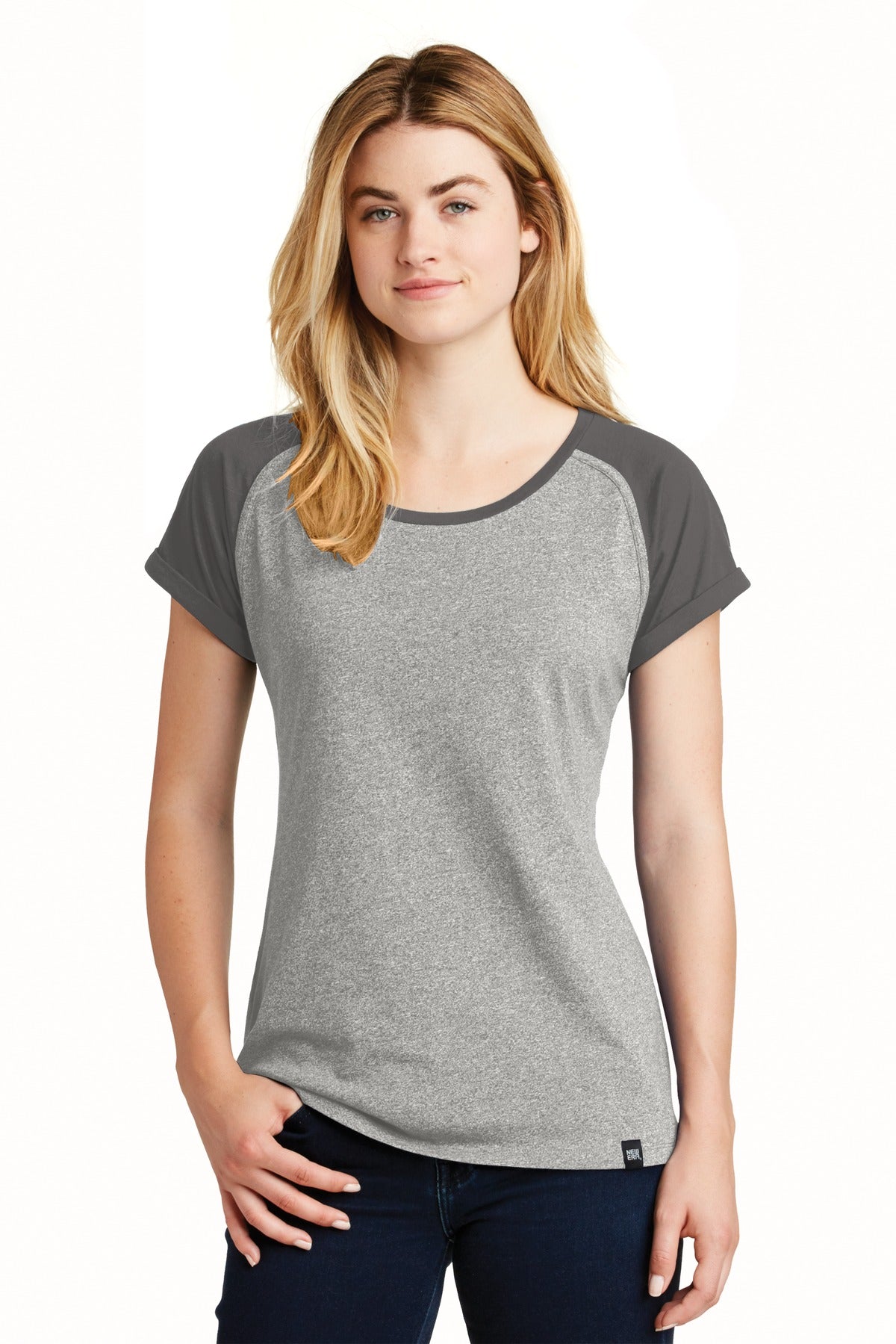New Era ? Women's Heritage Blend Varsity Tee. LNEA107