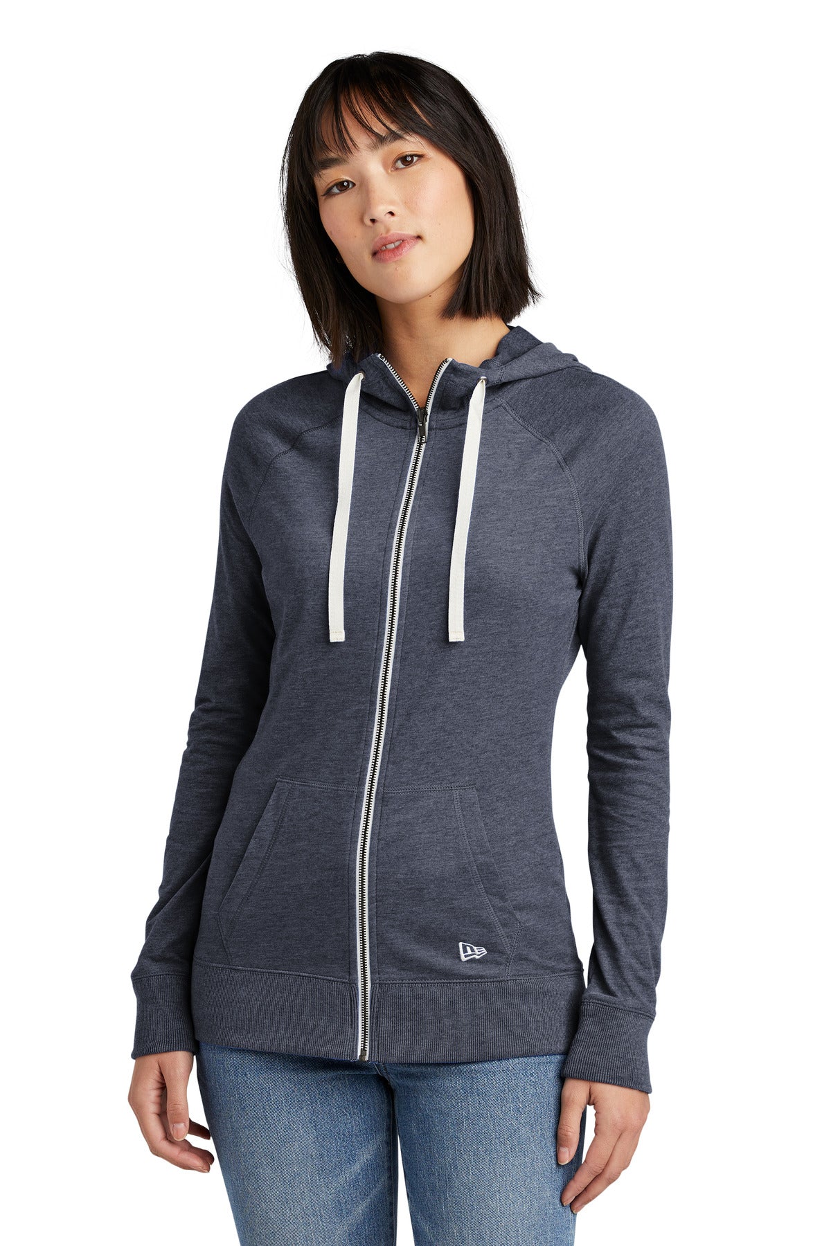 New EraÂ® Women's Sueded Cotton Blend Full-Zip Hoodie. LNEA122