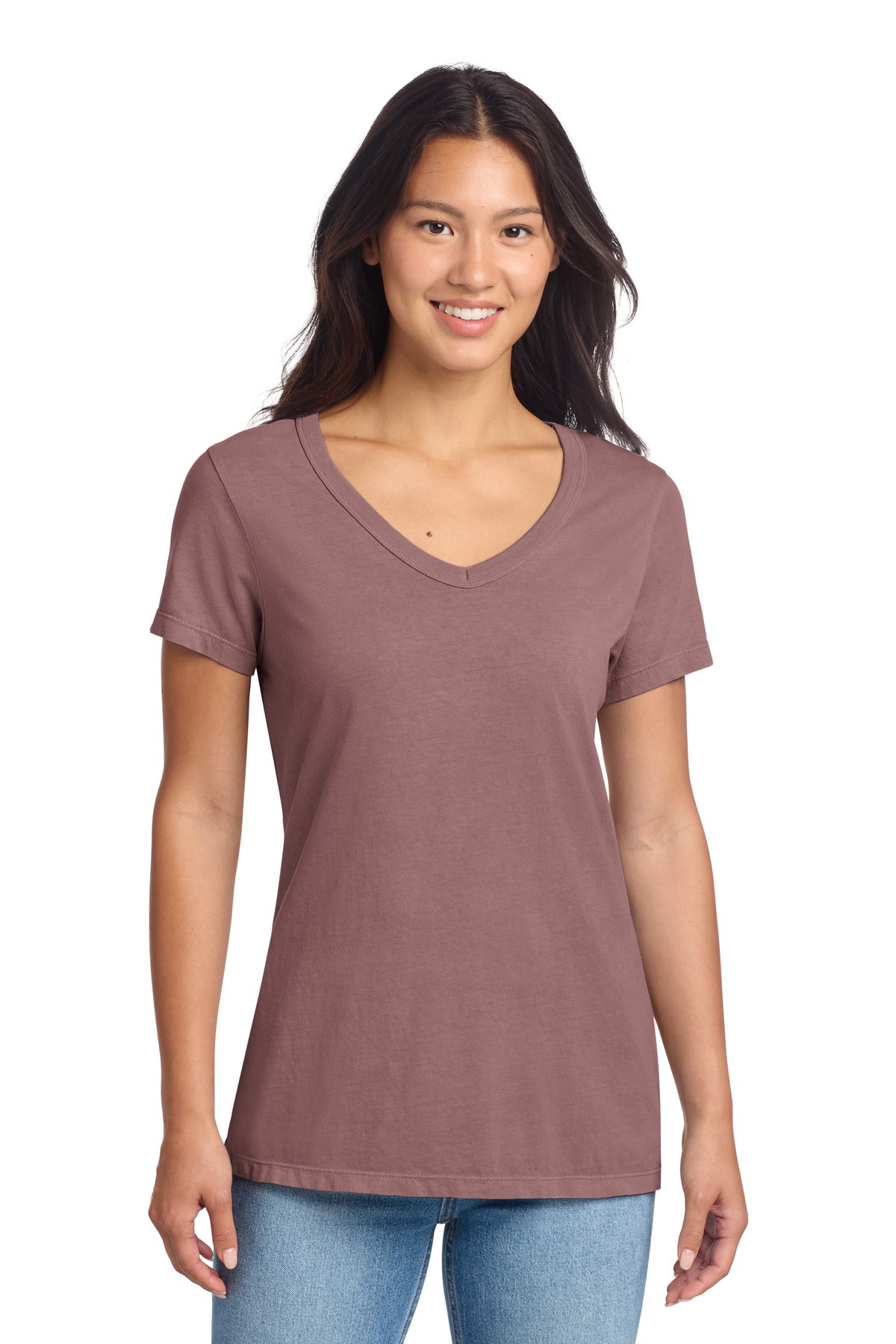 Port & CoŸ?? Women's Beach Wash?? Garment-Dyed V-Neck Tee LPC099V