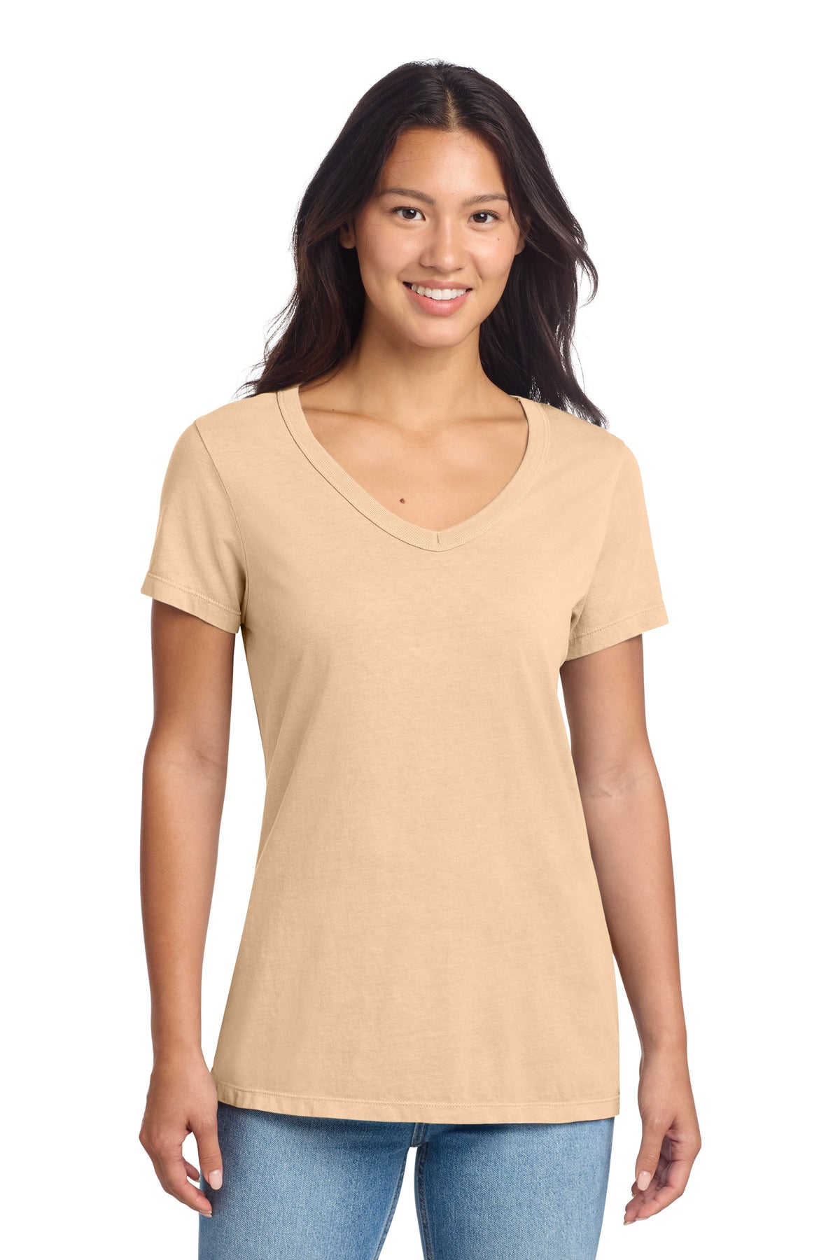 Port & CoŸ?? Women's Beach Wash?? Garment-Dyed V-Neck Tee LPC099V