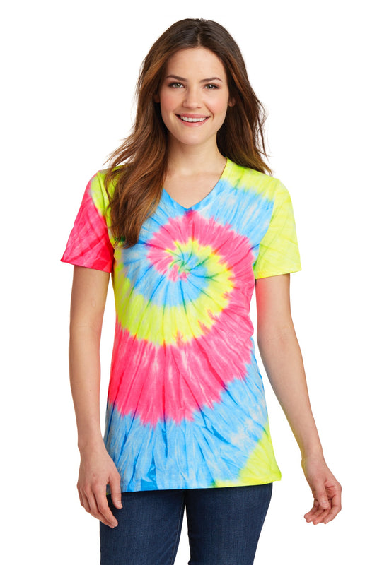 Port & Coâ„¢ Women's Tie-Dye V-Neck Tee.  LPC147V