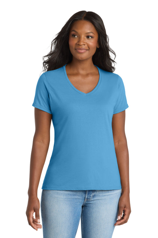 Port & Coâ„¢ Women's Performance Blend V-Neck Tee. LPC381V