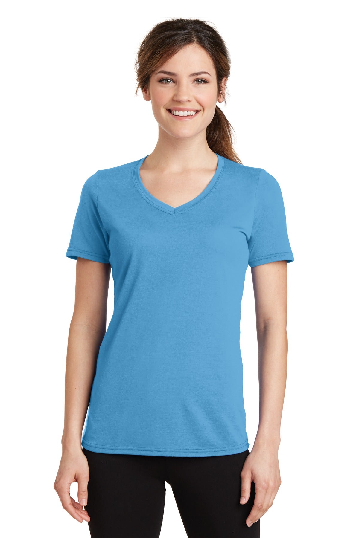 Port & Company? Women's Performance Blend V-Neck Tee. LPC381V