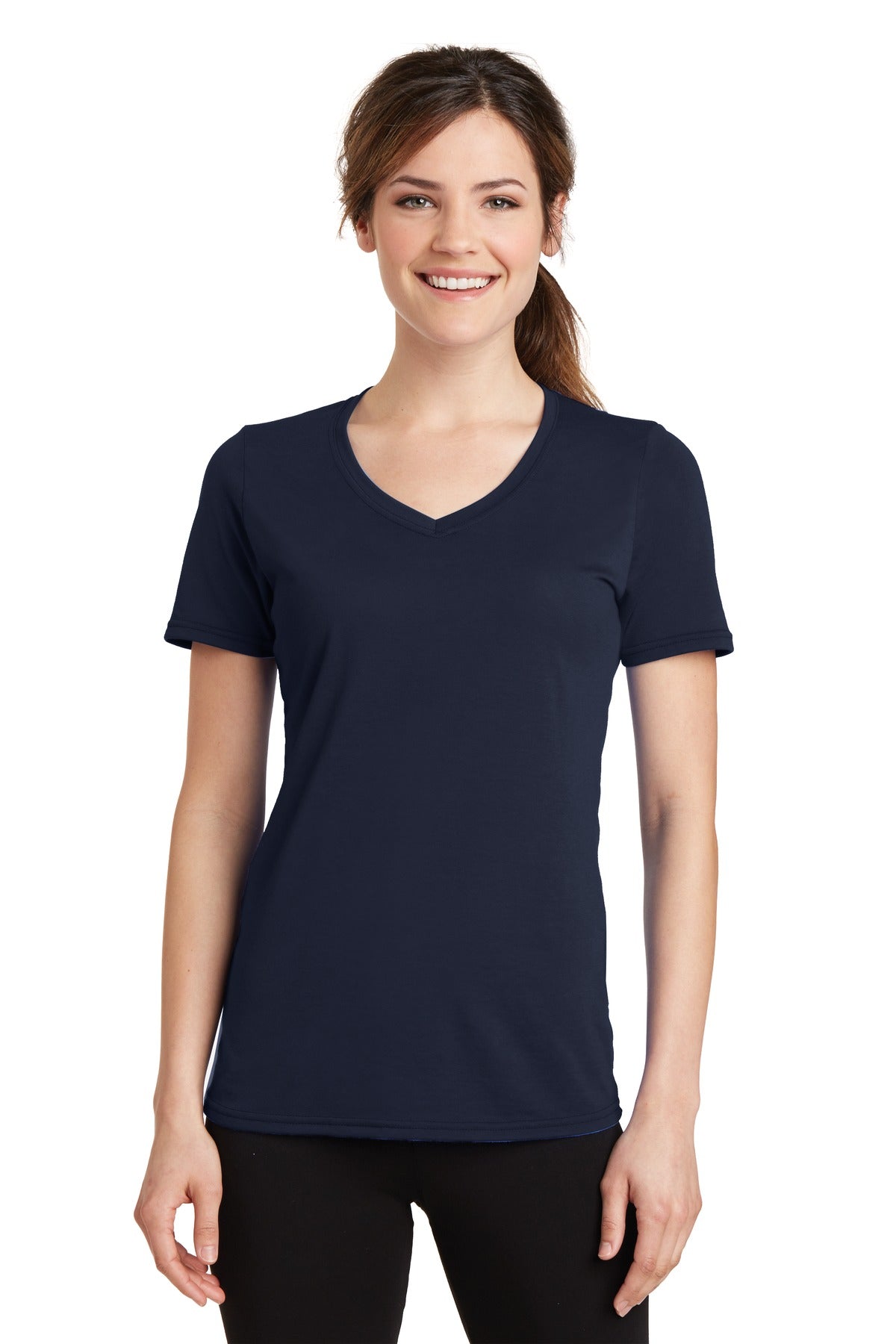 Port & Company? Women's Performance Blend V-Neck Tee. LPC381V