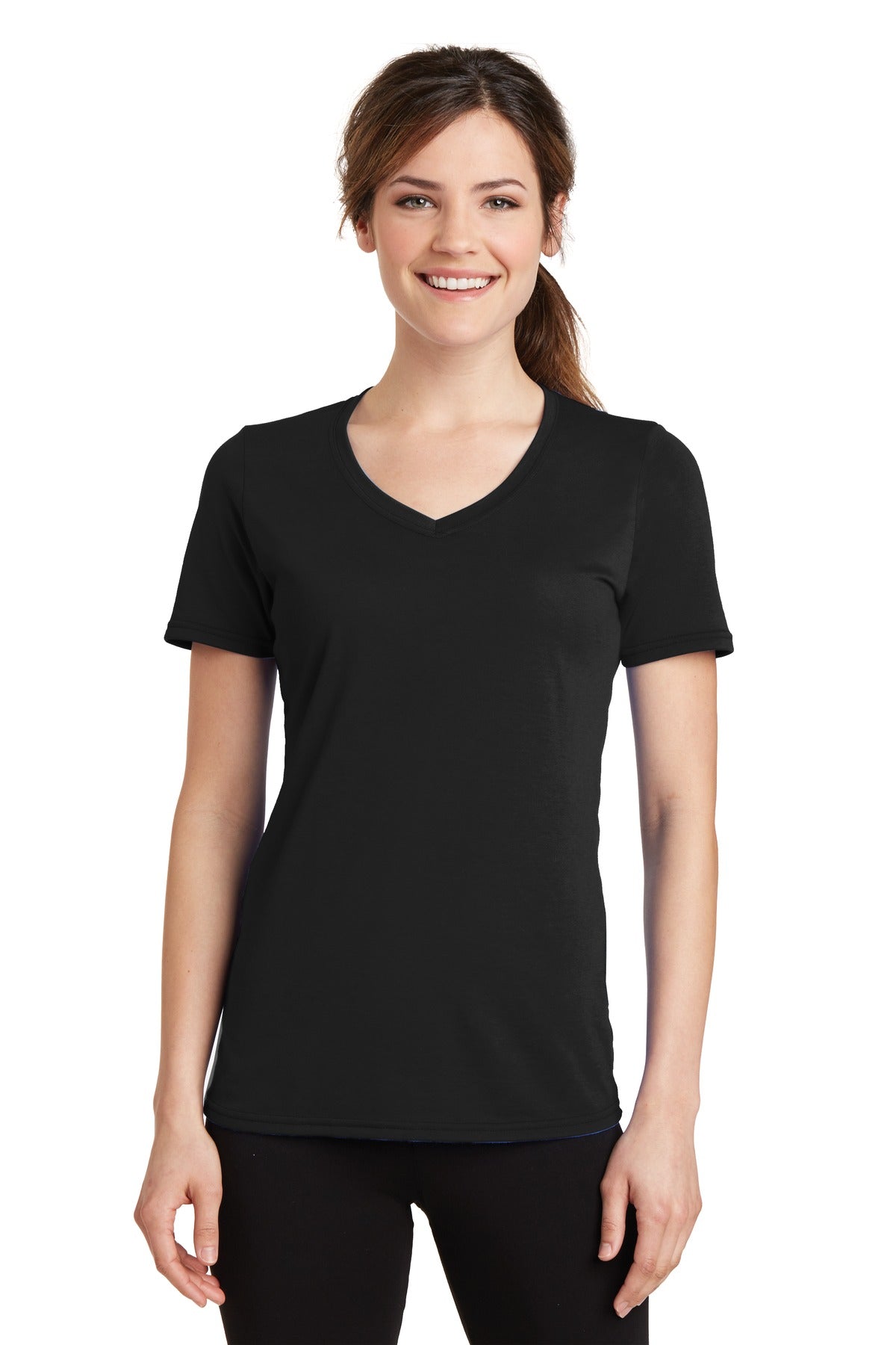 Port & Company? Women's Performance Blend V-Neck Tee. LPC381V