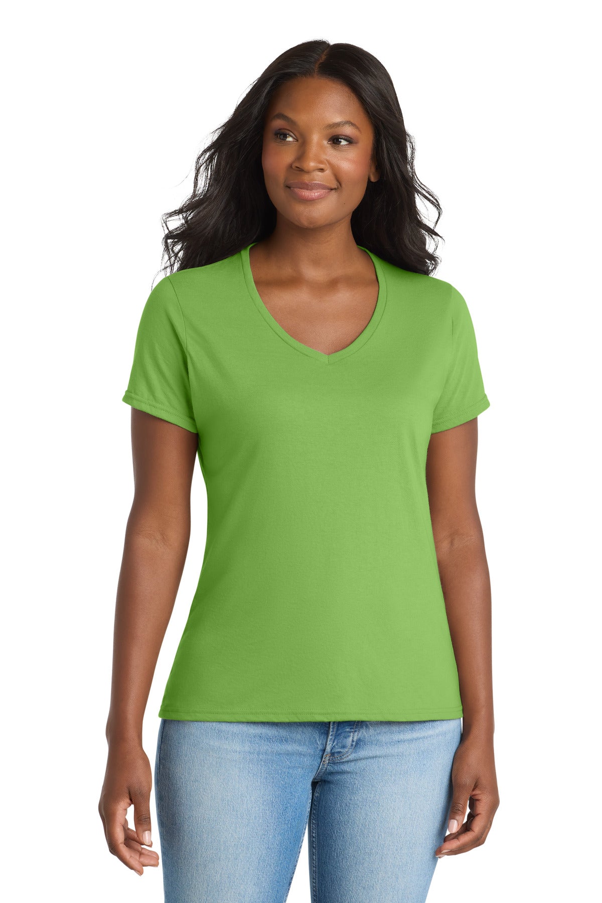 Port & Coâ„¢ Women's Performance Blend V-Neck Tee. LPC381V