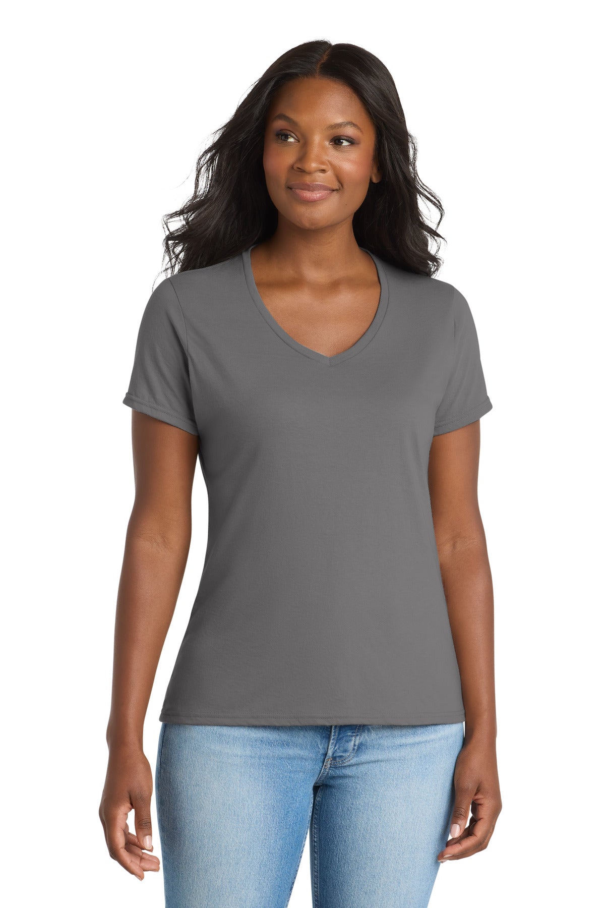 Port & Coâ„¢ Women's Performance Blend V-Neck Tee. LPC381V