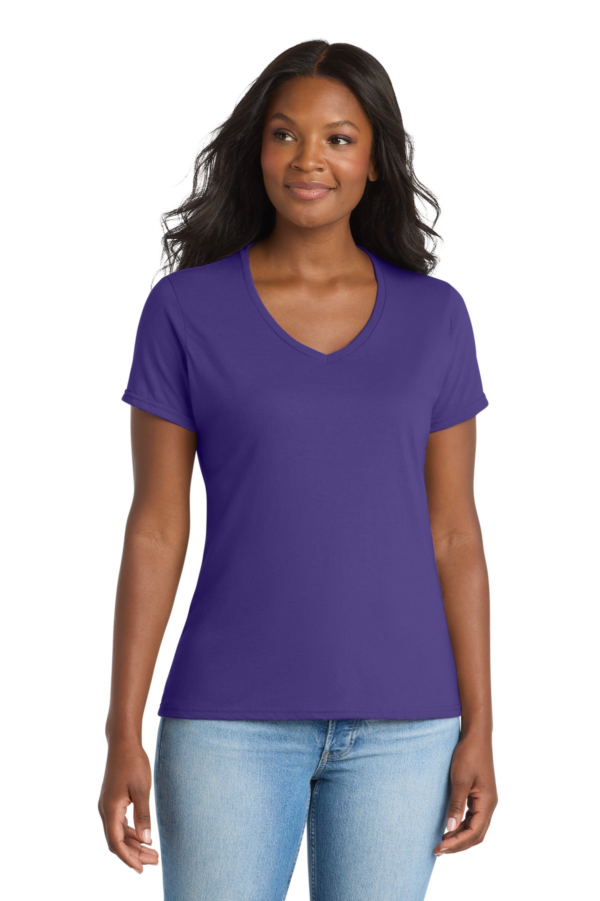 Port & Coâ„¢ Women's Performance Blend V-Neck Tee. LPC381V