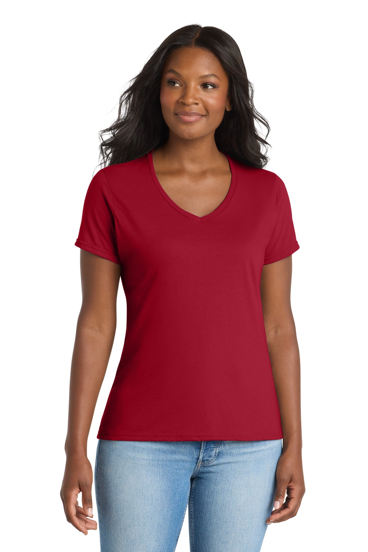 Port & Coâ„¢ Women's Performance Blend V-Neck Tee. LPC381V