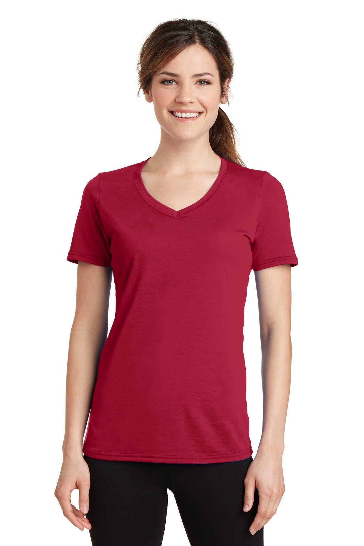 Port & Company? Women's Performance Blend V-Neck Tee. LPC381V