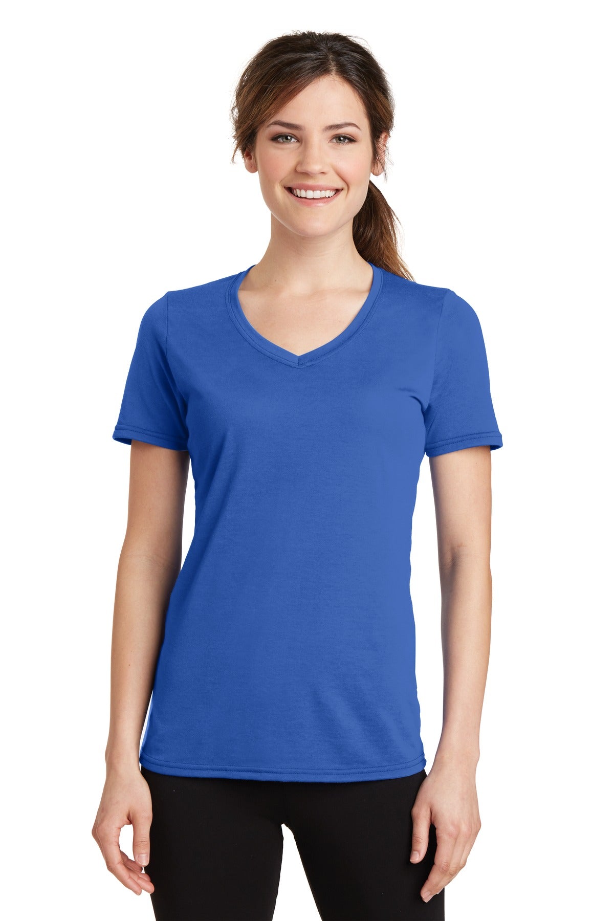 Port & Company? Women's Performance Blend V-Neck Tee. LPC381V
