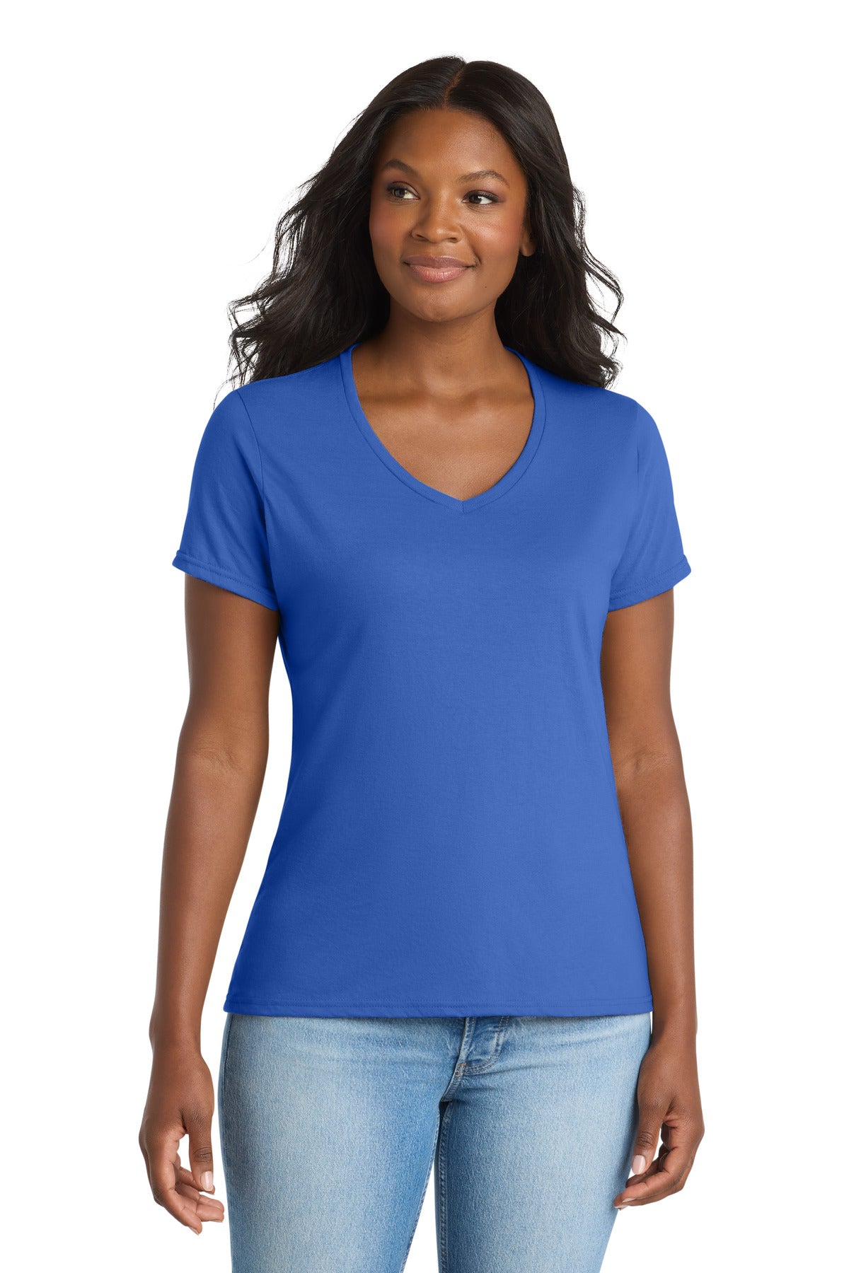 Port & Coâ„¢ Women's Performance Blend V-Neck Tee. LPC381V