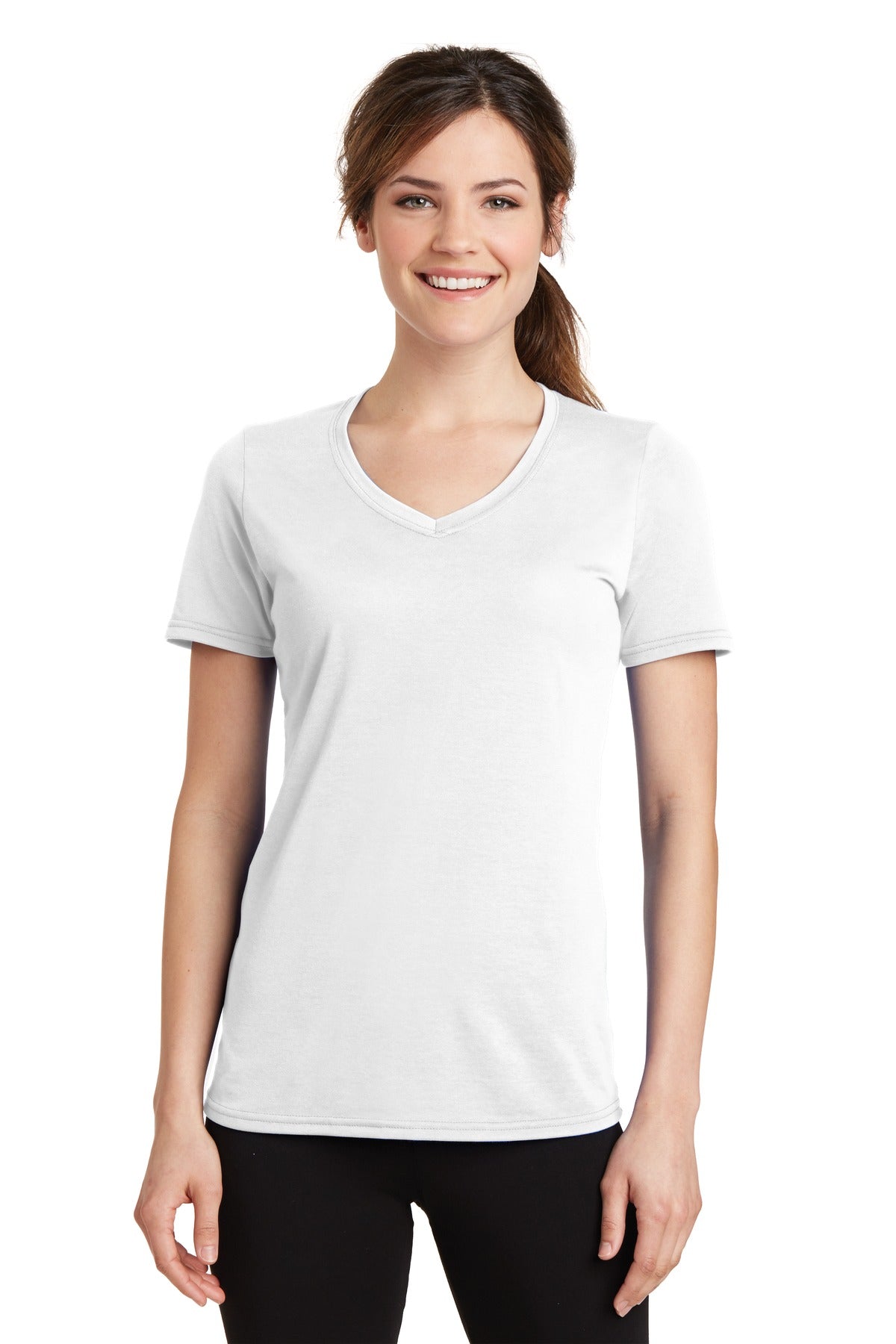 Port & Company? Women's Performance Blend V-Neck Tee. LPC381V