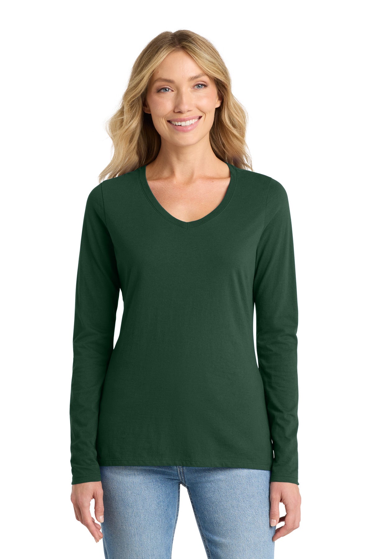Port & CoŸ?? Women's Long Sleeve Fan Favorite V-Neck Tee. LPC450VLS