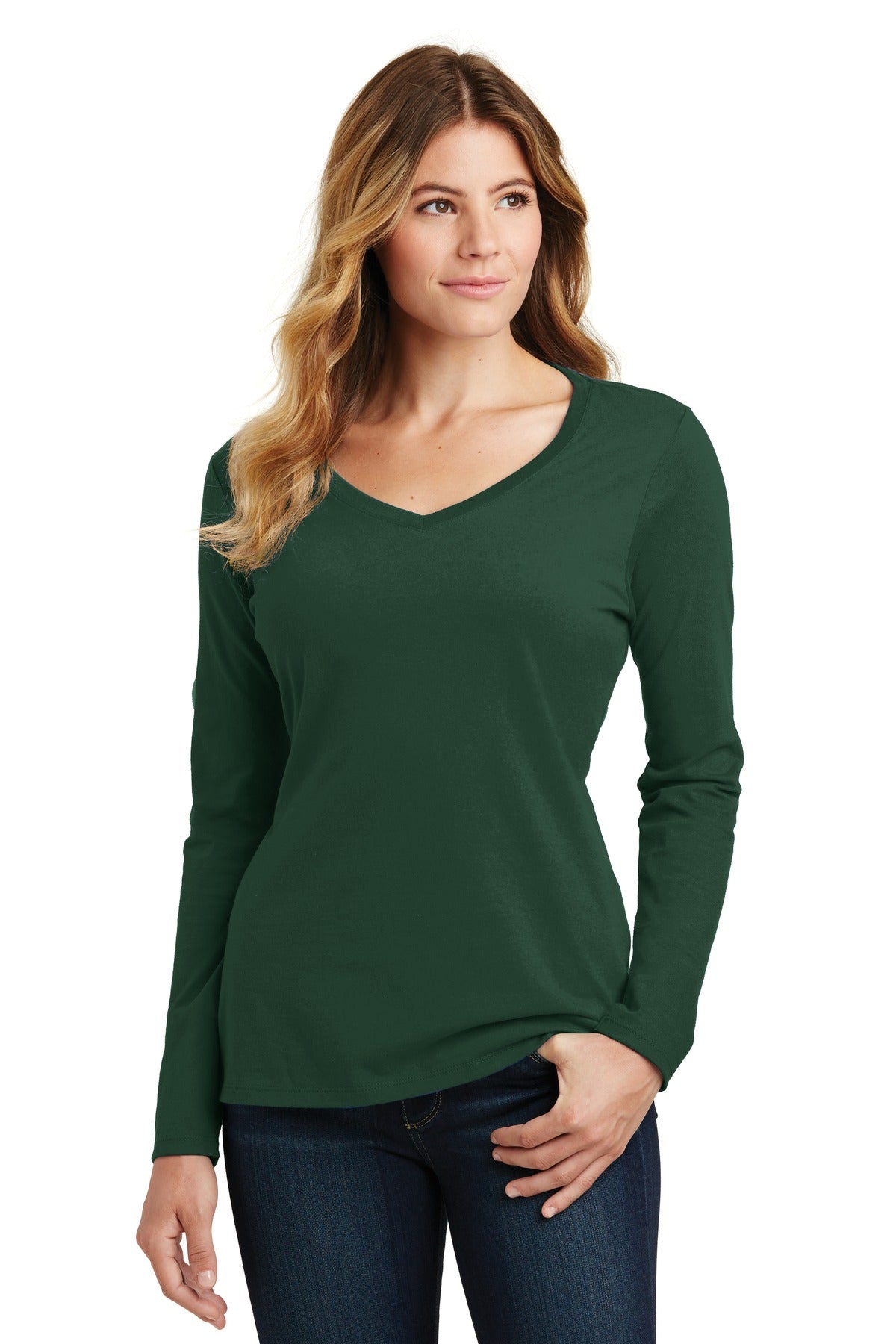 Port & Company? Women's Long Sleeve Fan Favorite V-Neck Tee. LPC450VLS