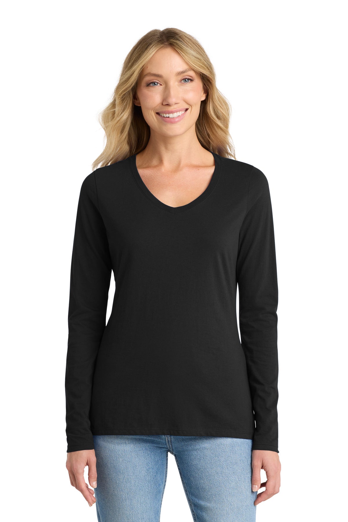 Port & CoŸ?? Women's Long Sleeve Fan Favorite V-Neck Tee. LPC450VLS