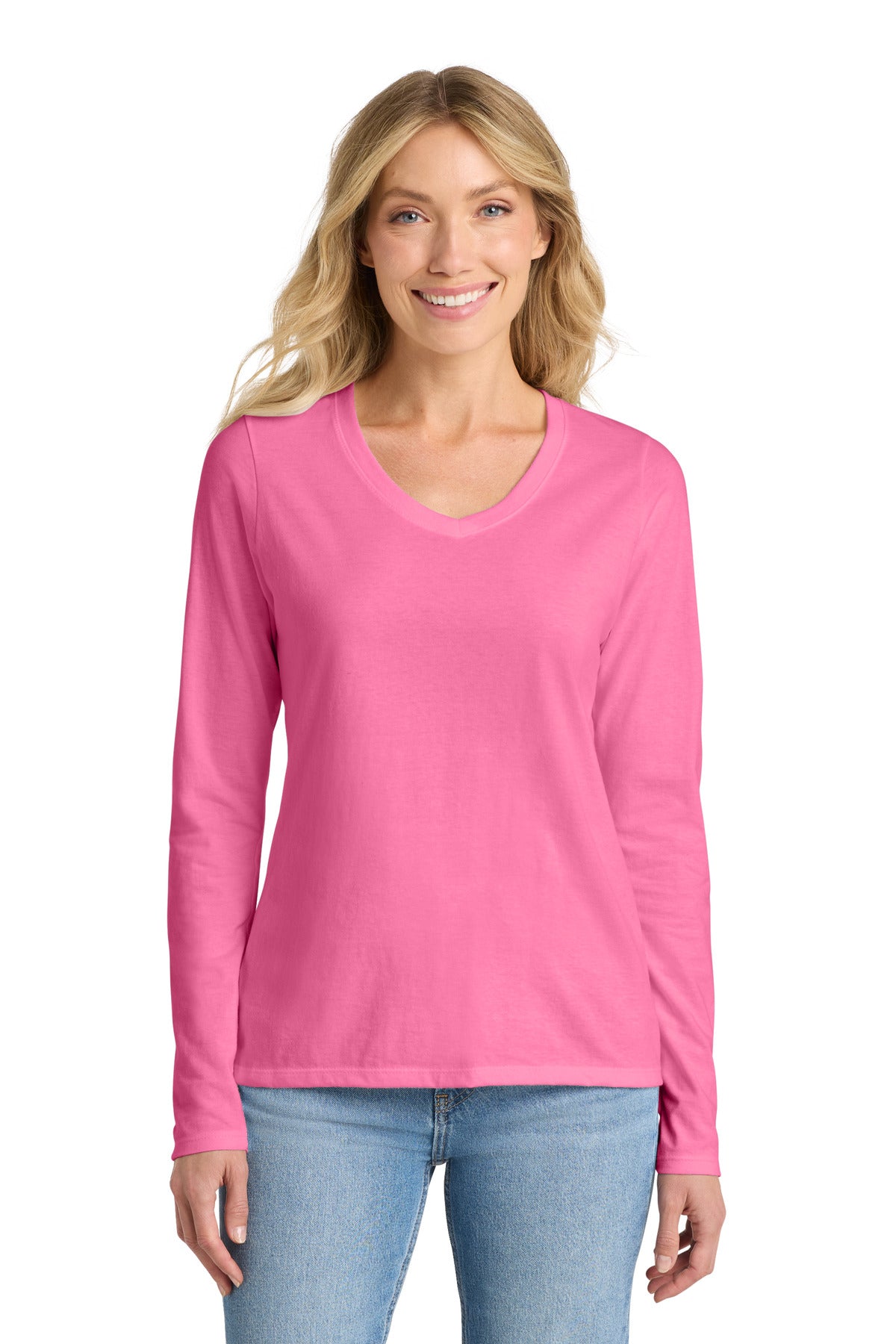 Port & CoŸ?? Women's Long Sleeve Fan Favorite V-Neck Tee. LPC450VLS