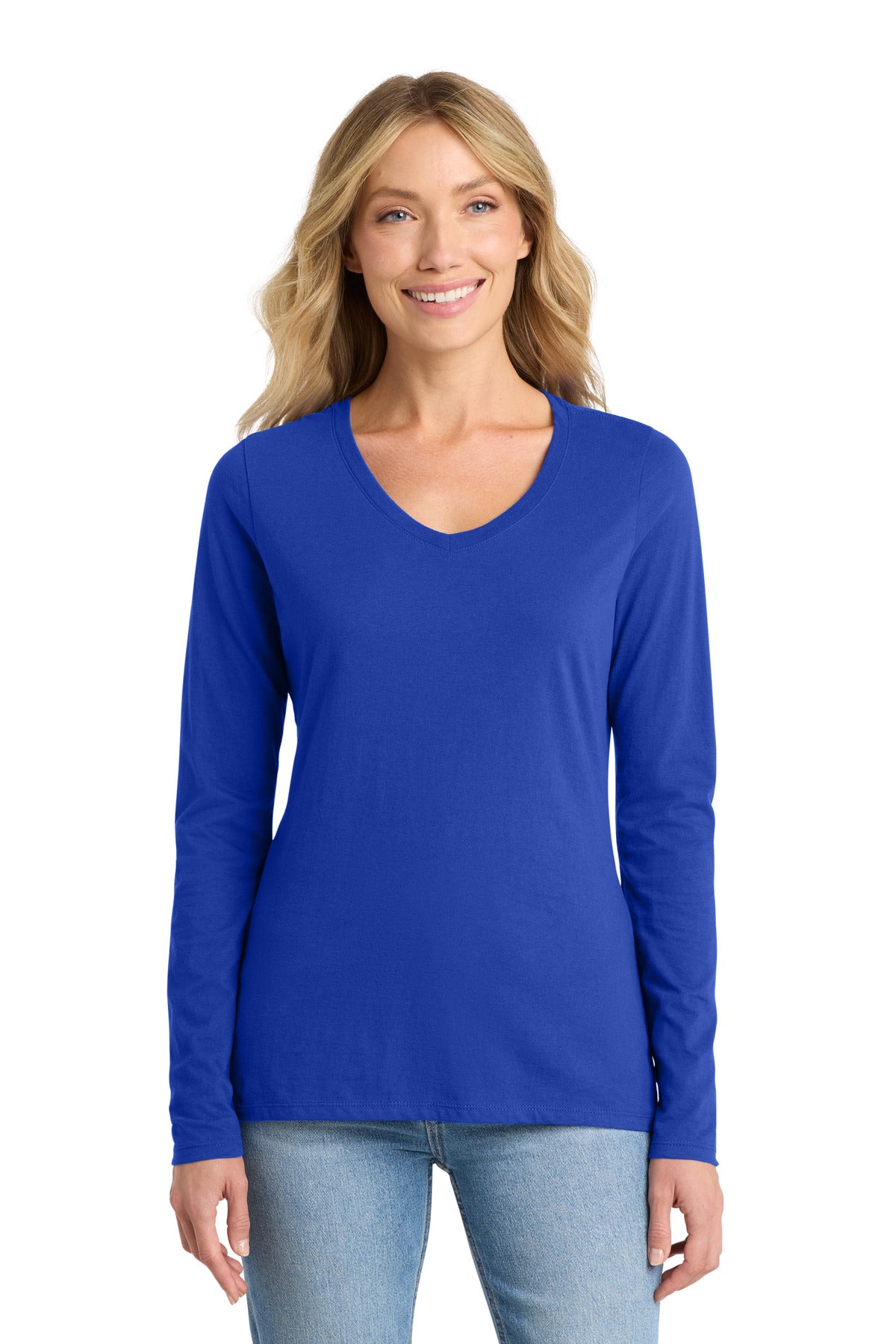 Port & CoŸ?? Women's Long Sleeve Fan Favorite V-Neck Tee. LPC450VLS
