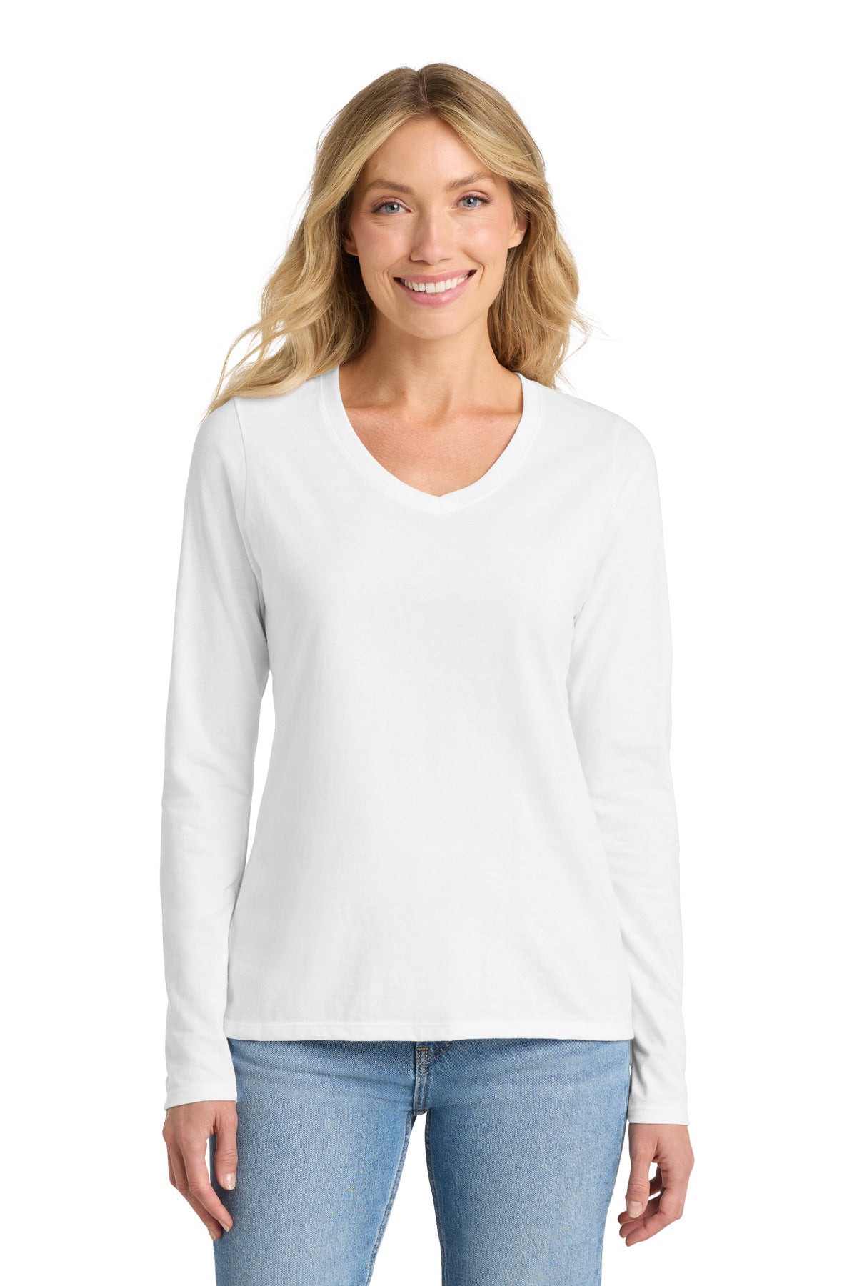 Port & CoŸ?? Women's Long Sleeve Fan Favorite V-Neck Tee. LPC450VLS