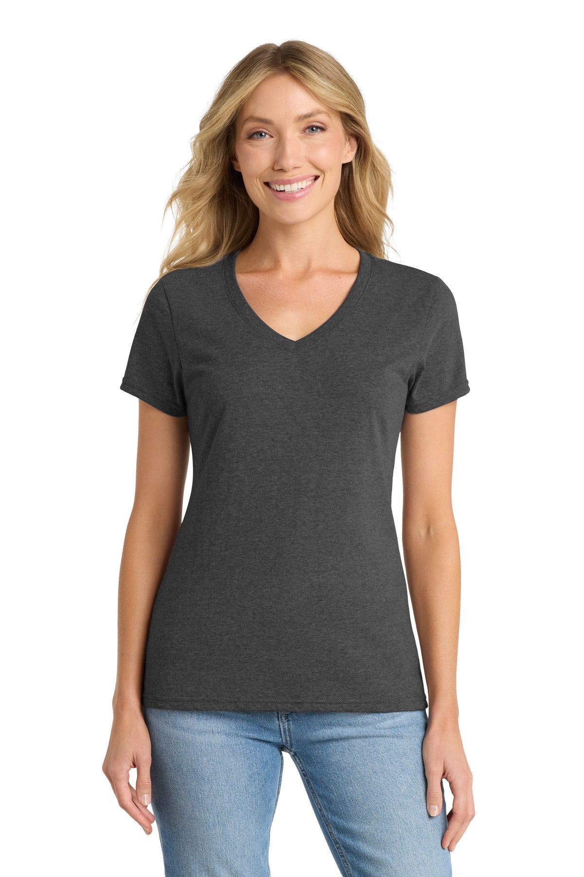 Port & Coâ„¢ Women's Fan Favoriteâ„¢ Blend V-Neck Tee. LPC455V