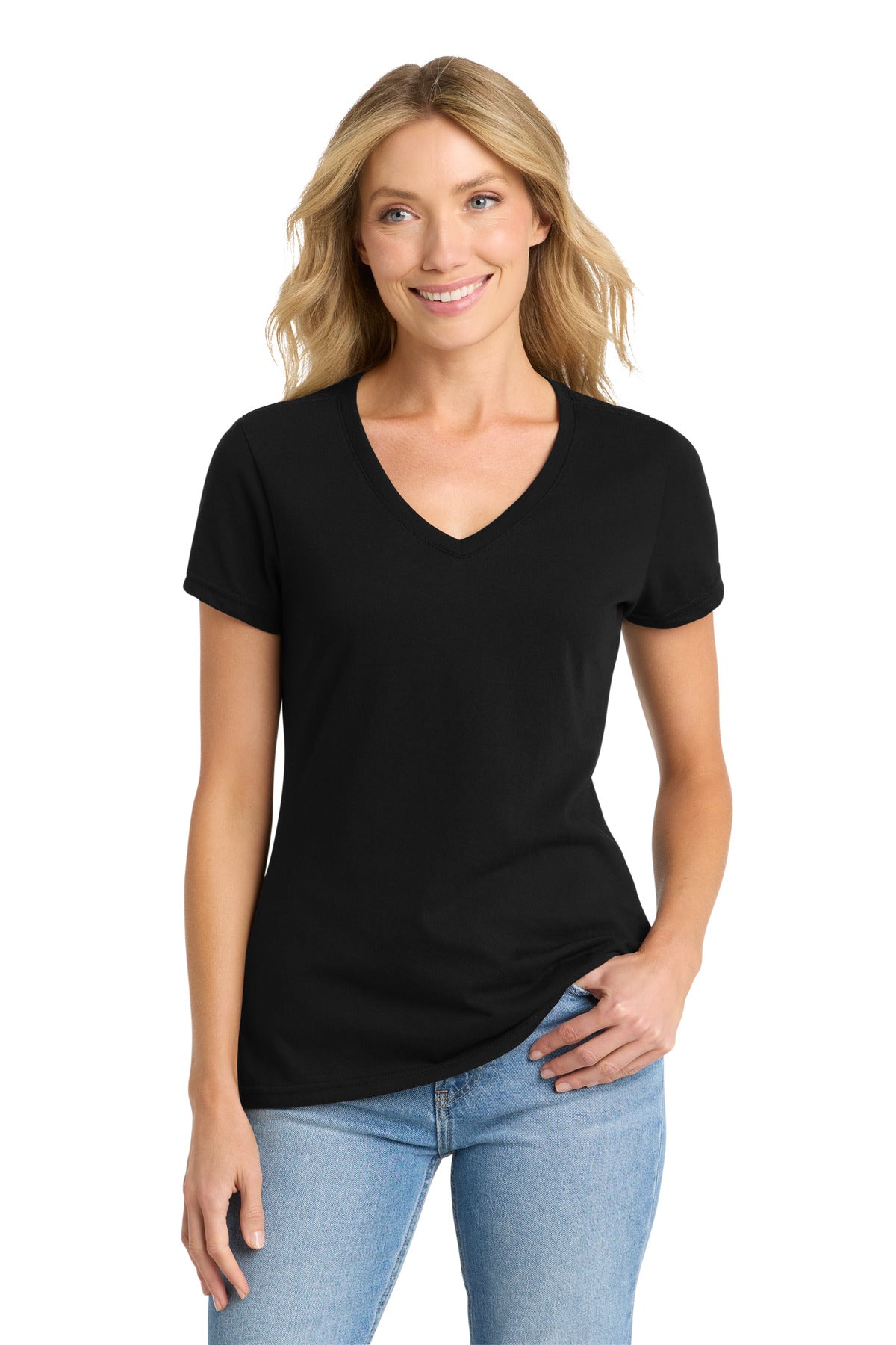 Port & Coâ„¢ Women's Fan Favoriteâ„¢ Blend V-Neck Tee. LPC455V