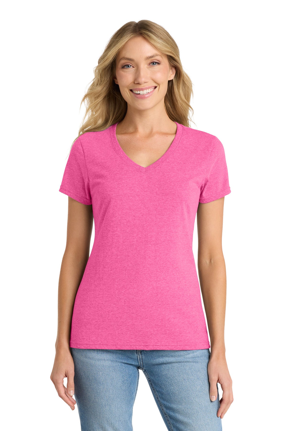 Port & Coâ„¢ Women's Fan Favoriteâ„¢ Blend V-Neck Tee. LPC455V