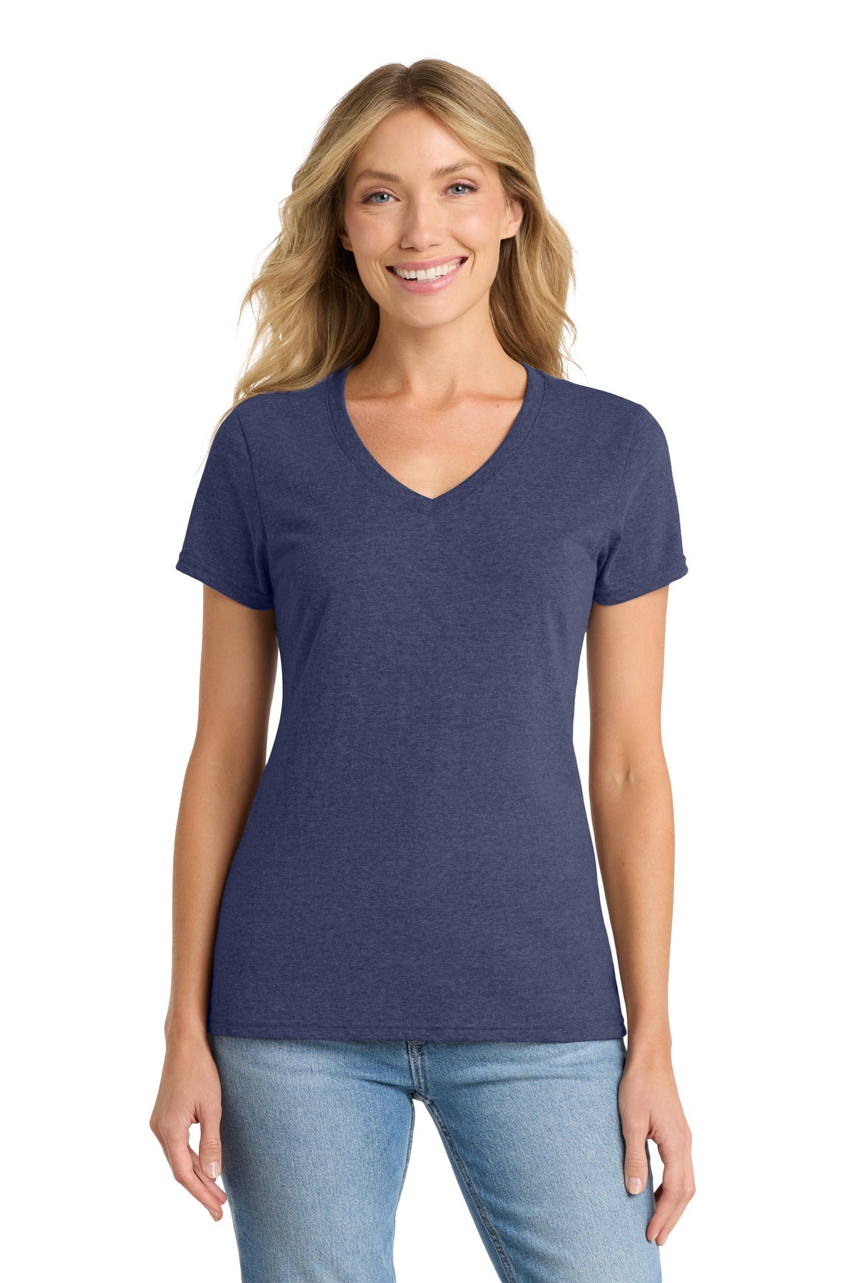 Port & Coâ„¢ Women's Fan Favoriteâ„¢ Blend V-Neck Tee. LPC455V