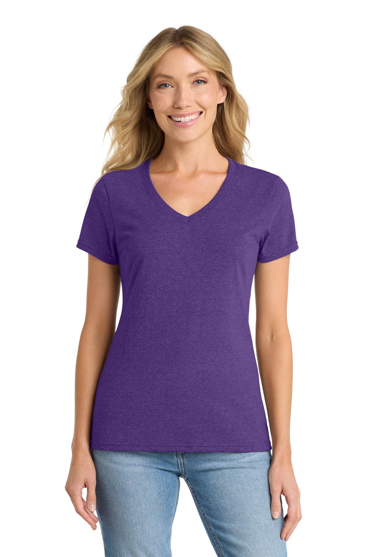 Port & Coâ„¢ Women's Fan Favoriteâ„¢ Blend V-Neck Tee. LPC455V