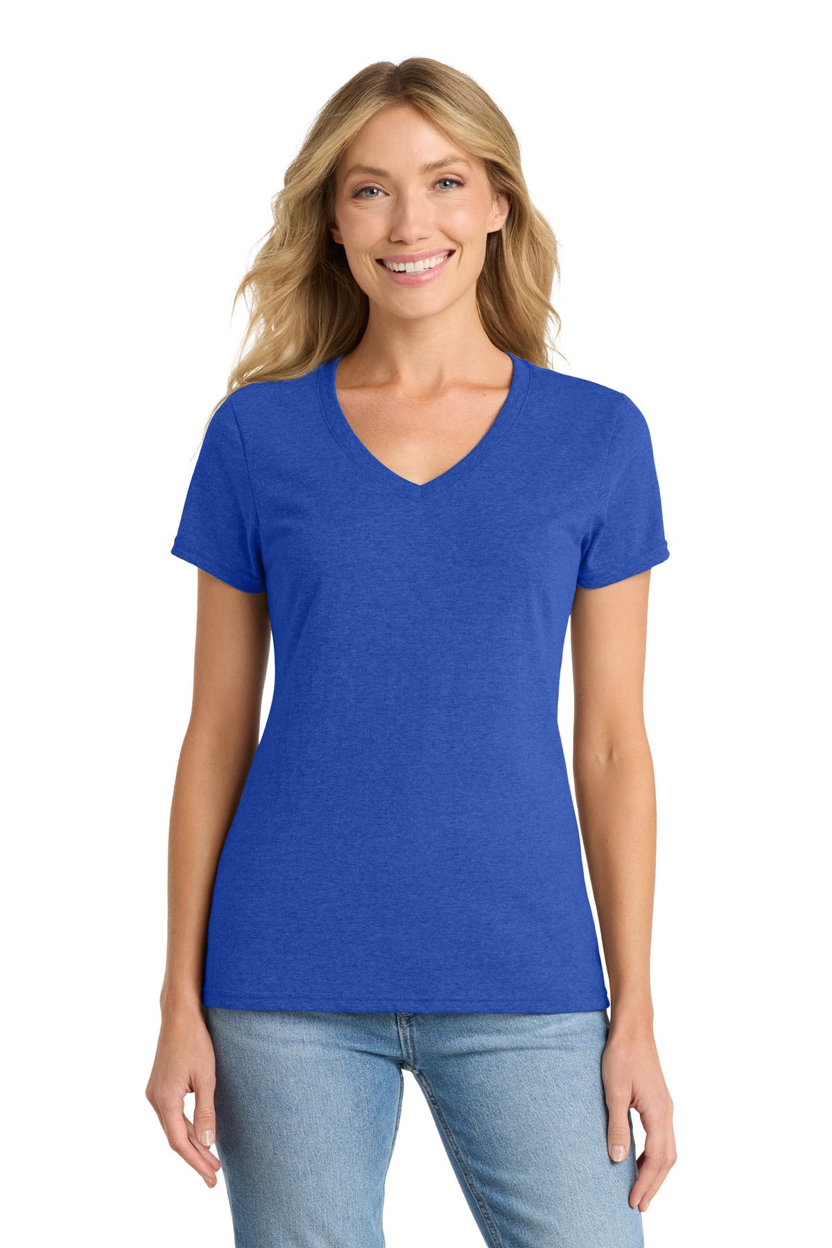 Port & Coâ„¢ Women's Fan Favoriteâ„¢ Blend V-Neck Tee. LPC455V