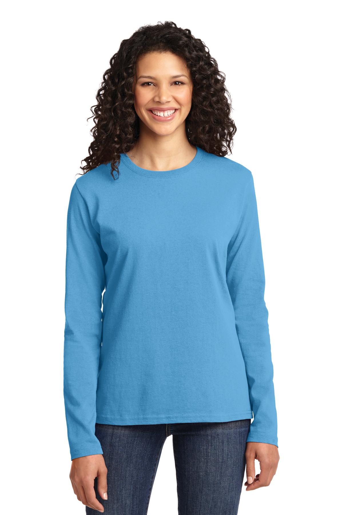 Port & Coâ„¢ Women's Long Sleeve Core Cotton Tee. LPC54LS