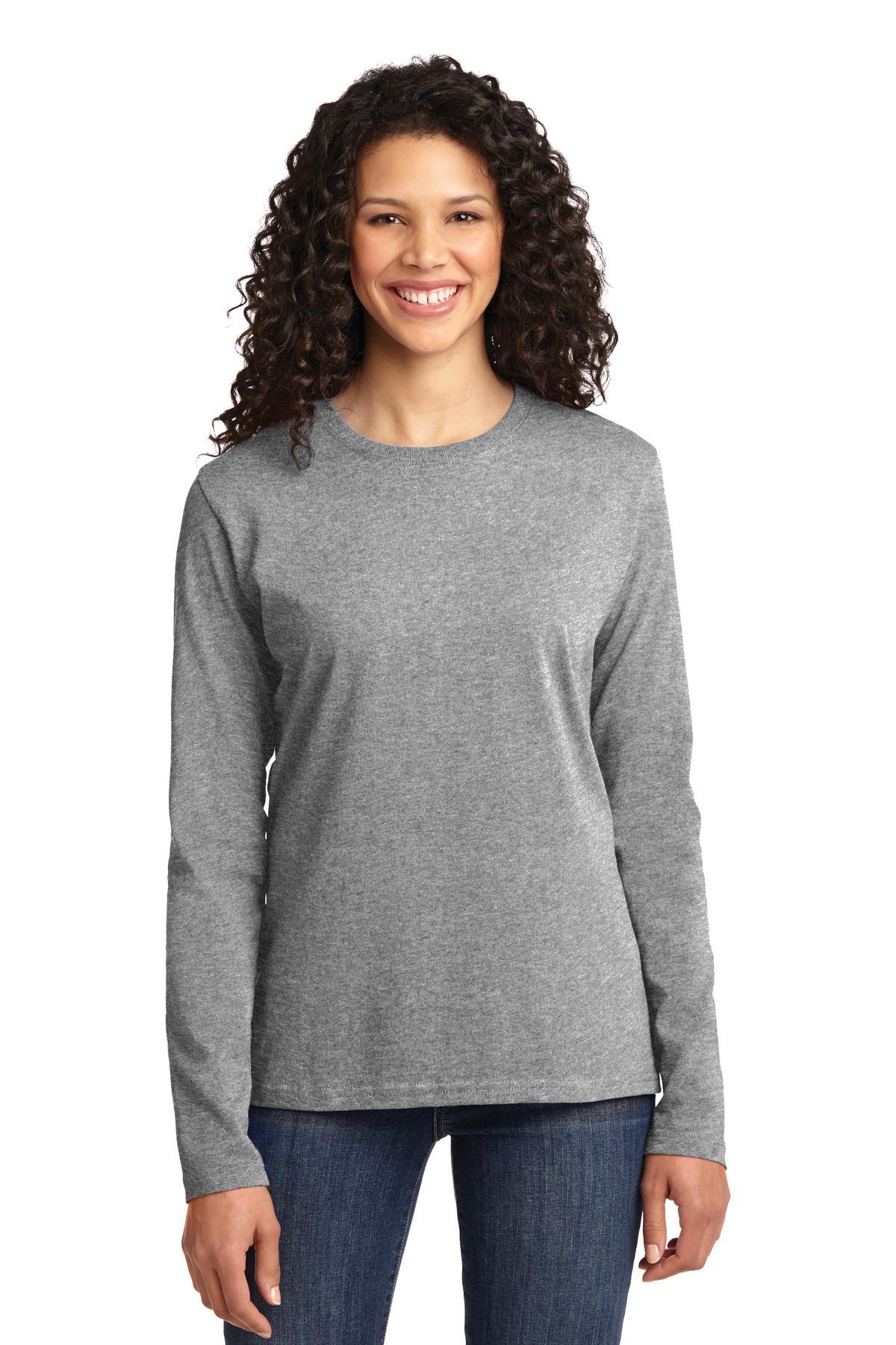 Port & Coâ„¢ Women's Long Sleeve Core Cotton Tee. LPC54LS