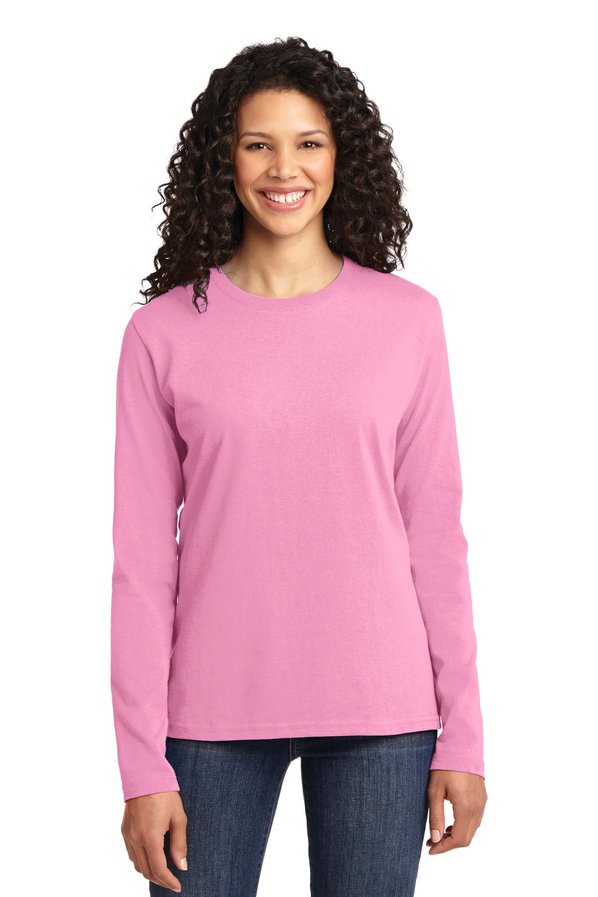 Port & Coâ„¢ Women's Long Sleeve Core Cotton Tee. LPC54LS